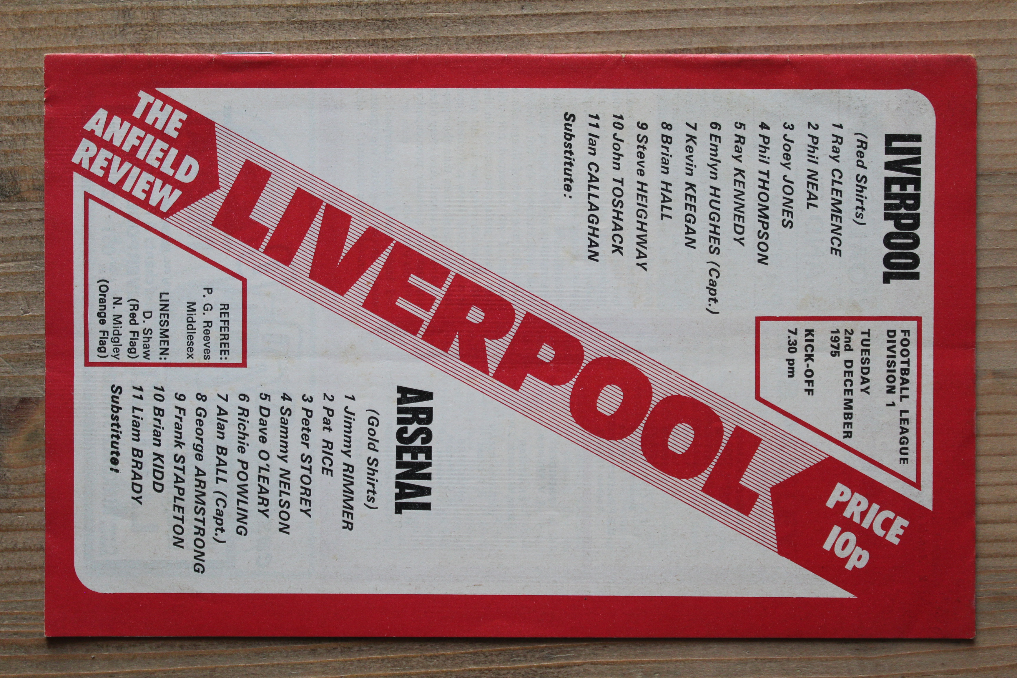 Liverpool FC v Arsenal FC
