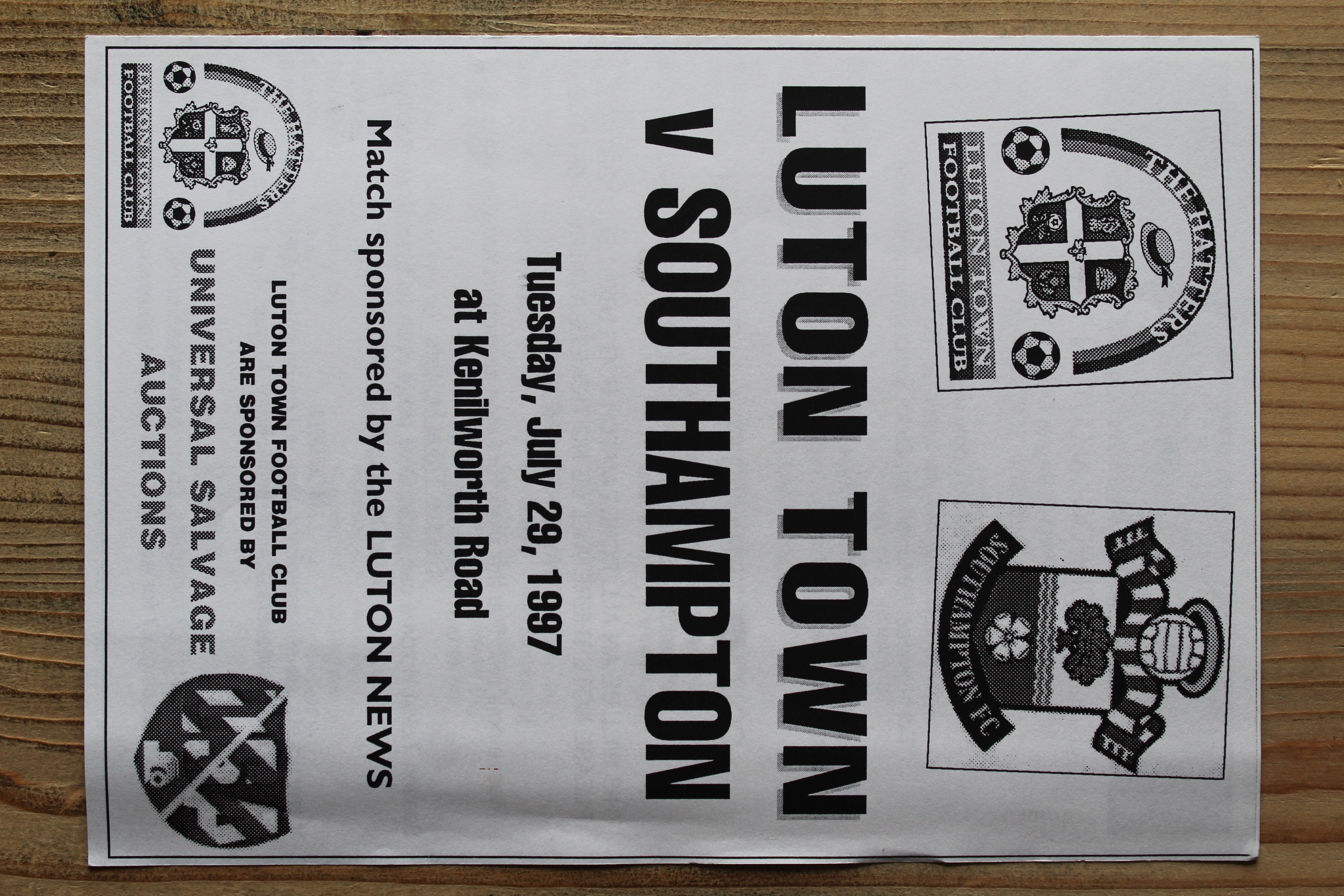 Luton Town FC v Southampton FC