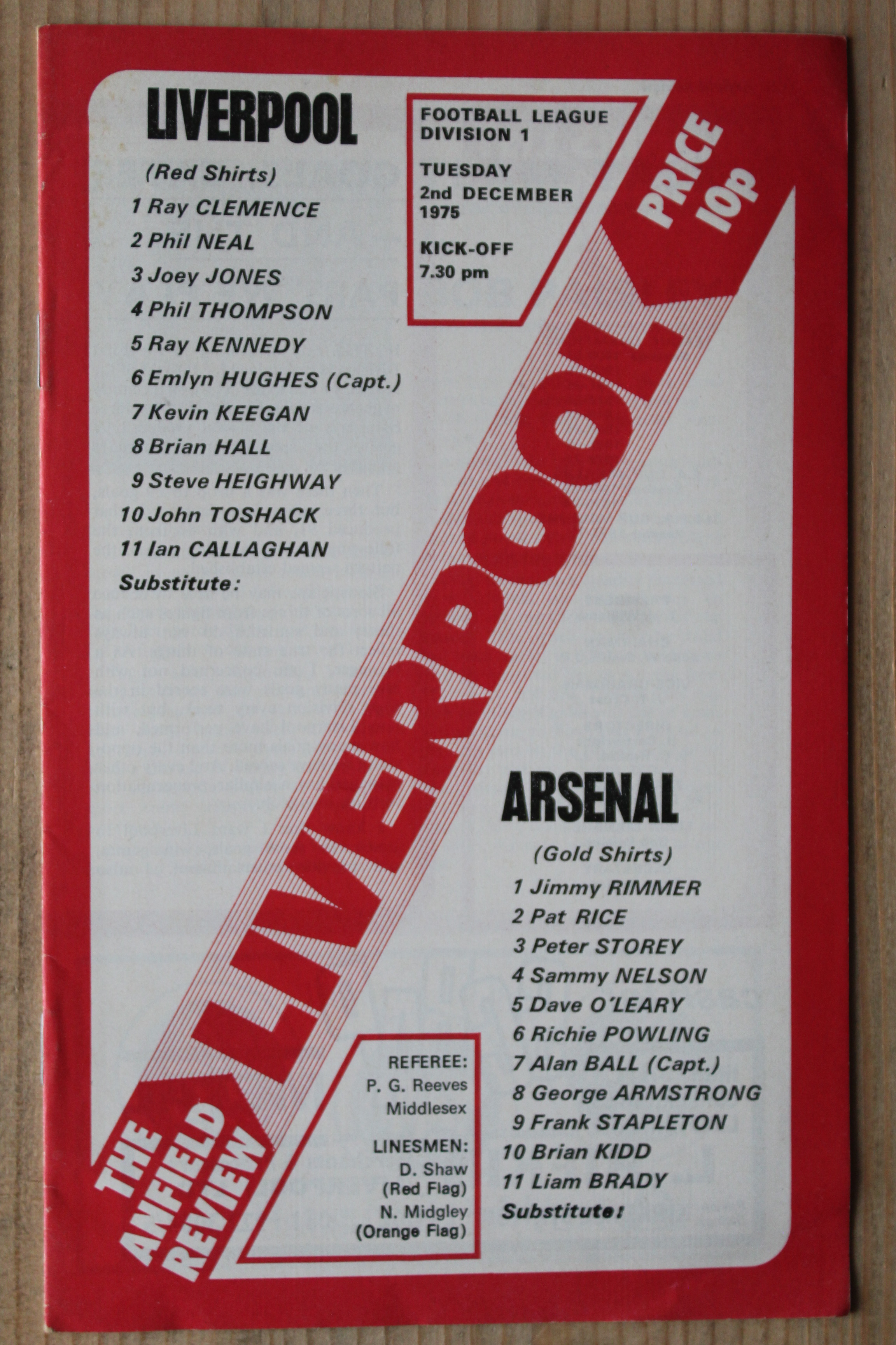 Liverpool FC v Arsenal FC