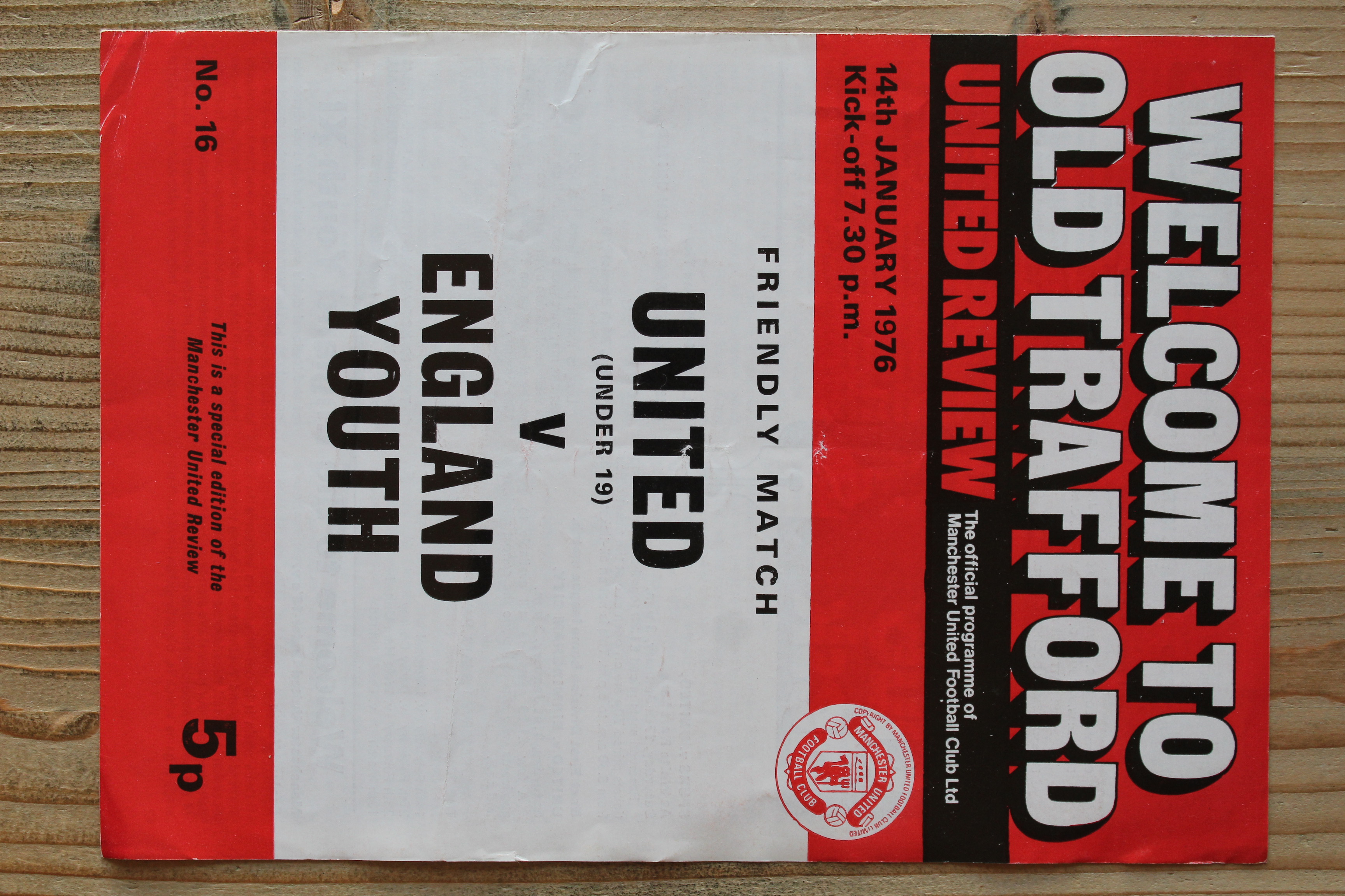 Manchester United FC v England (Youth)
