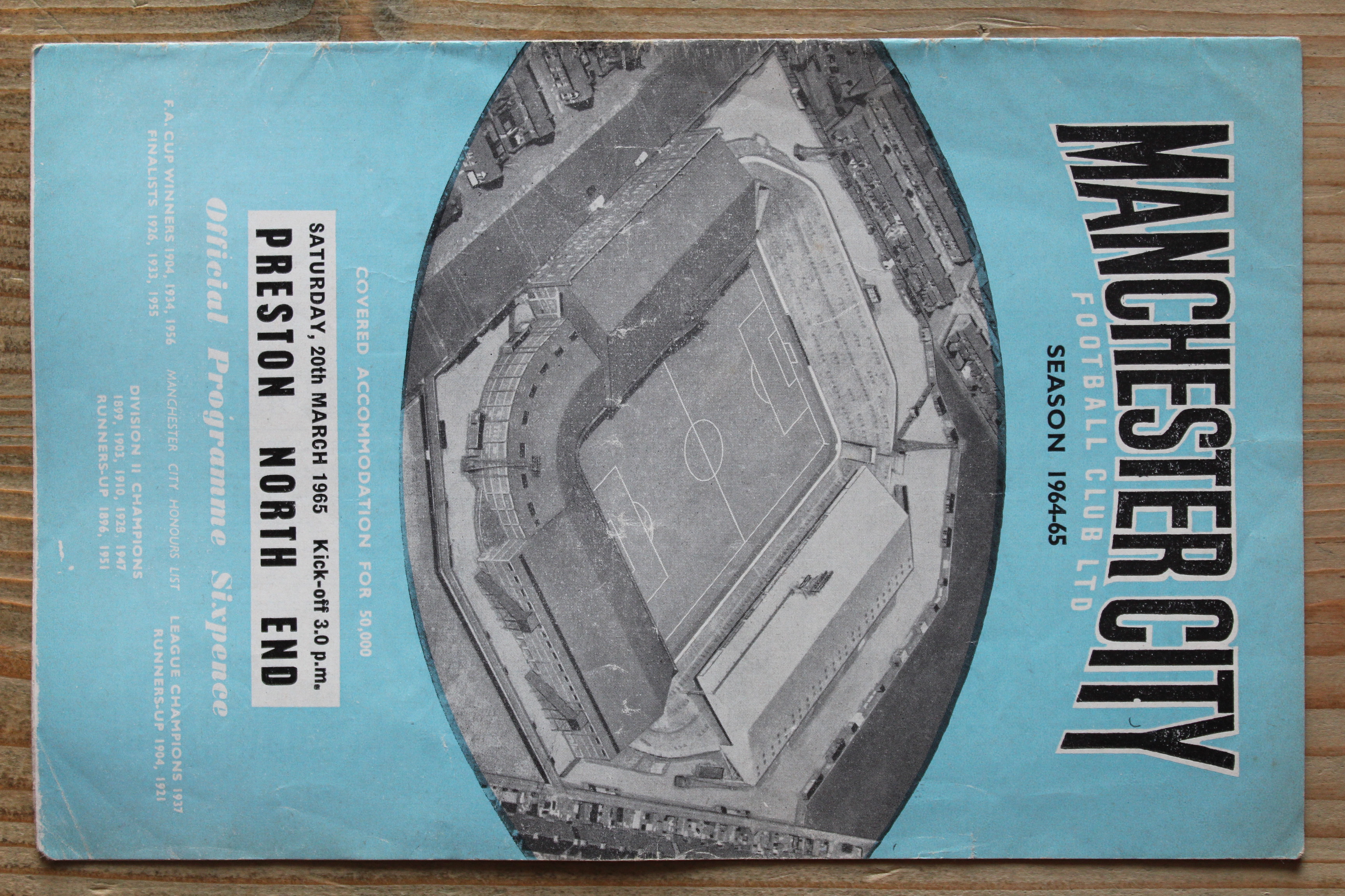 Manchester City FC v Preston North End FC