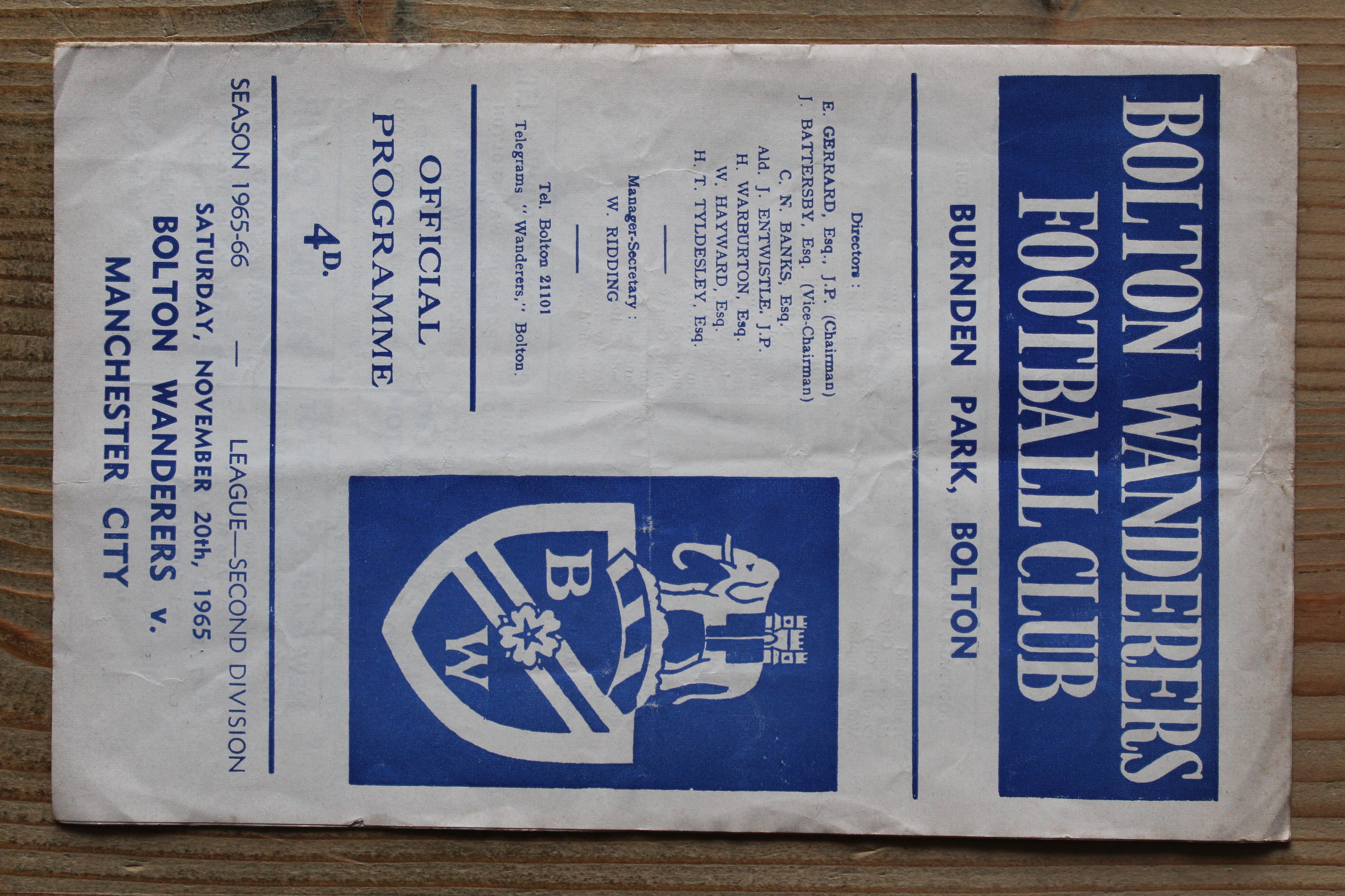 Bolton Wanderers FC v Manchester City FC