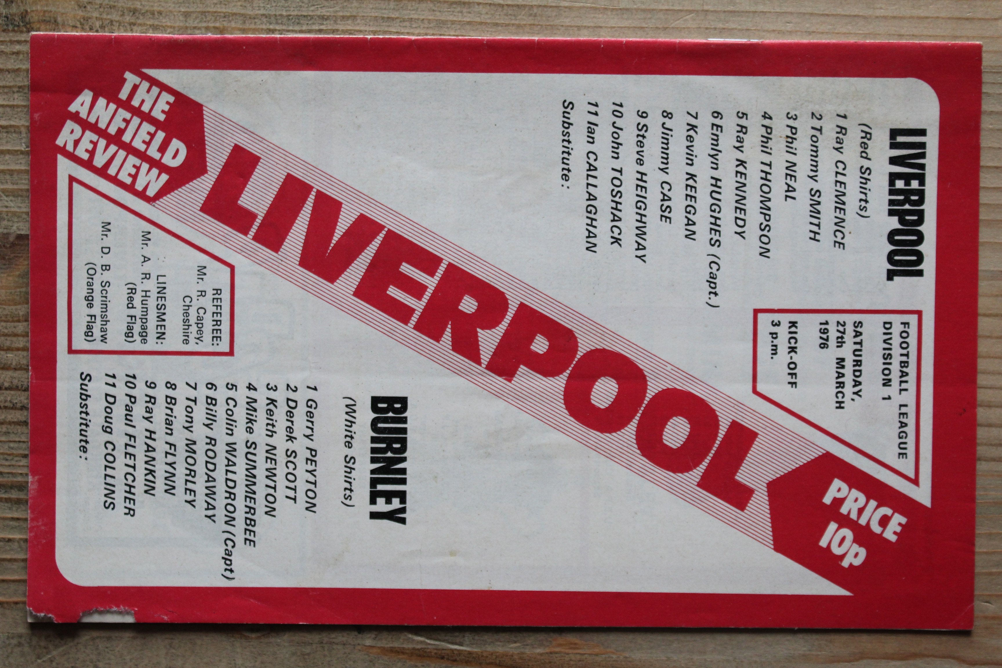 Liverpool FC v Burnley FC