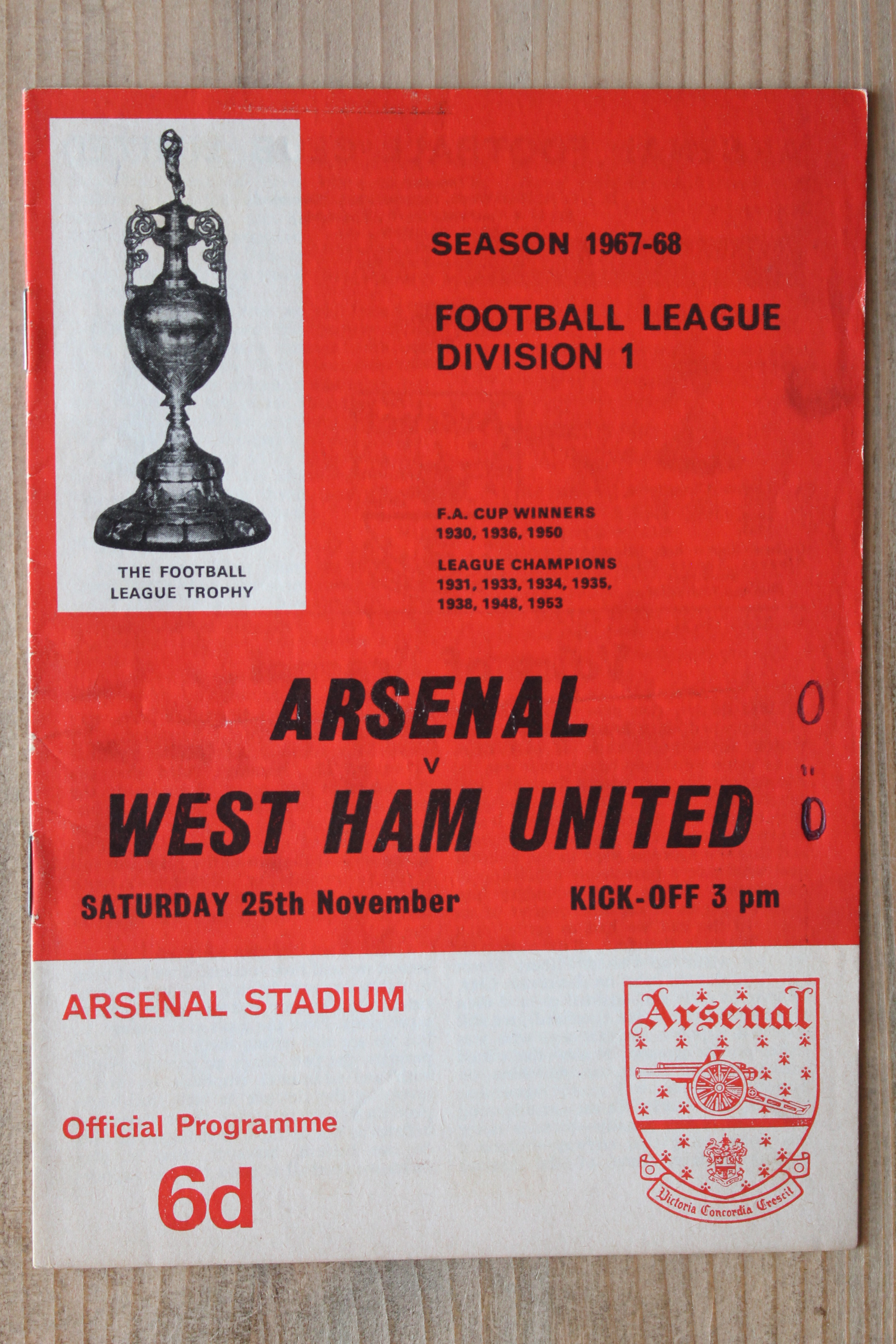 Arsenal FC v West Ham United FC