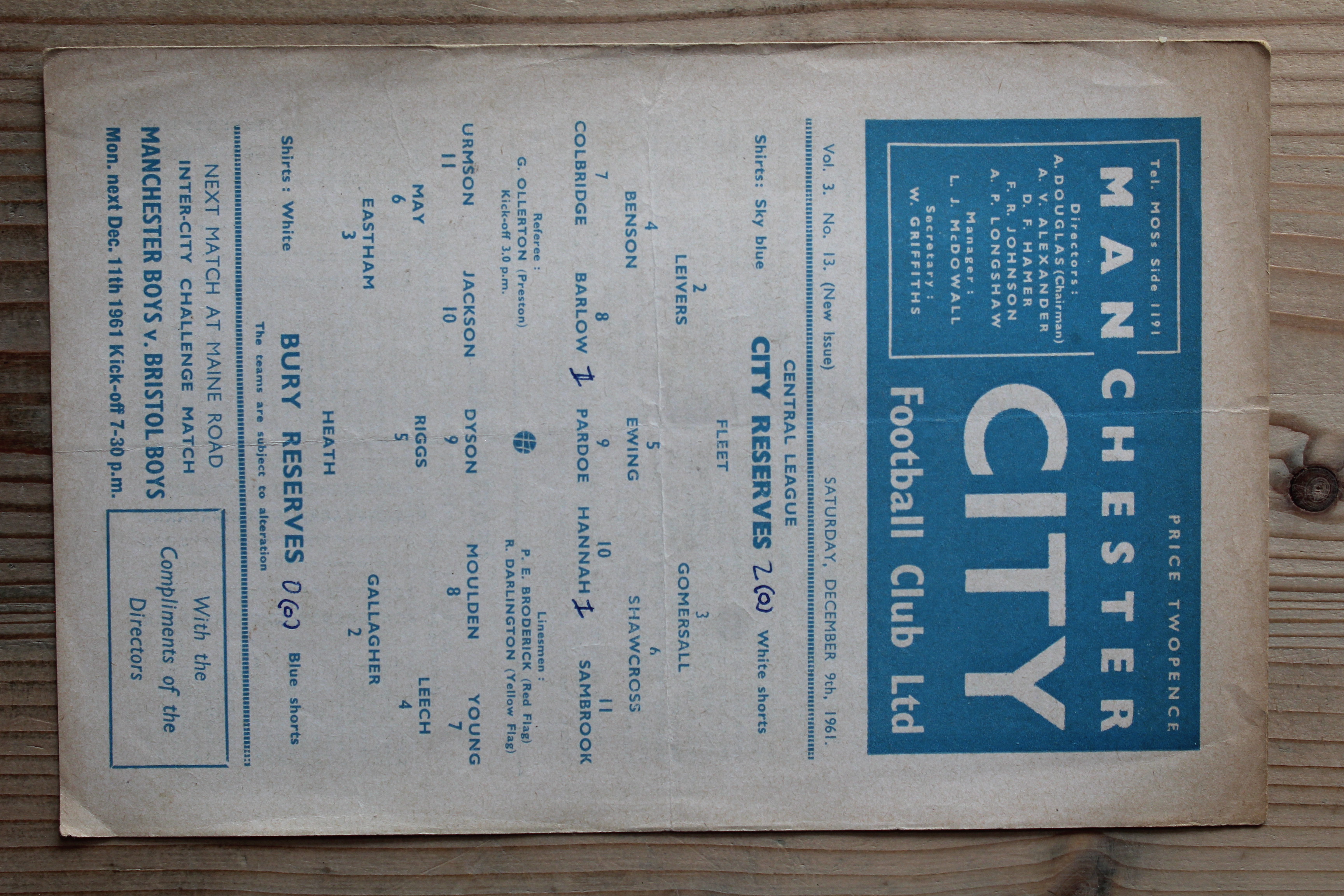 Manchester City (Res) v Bury FC (Res)