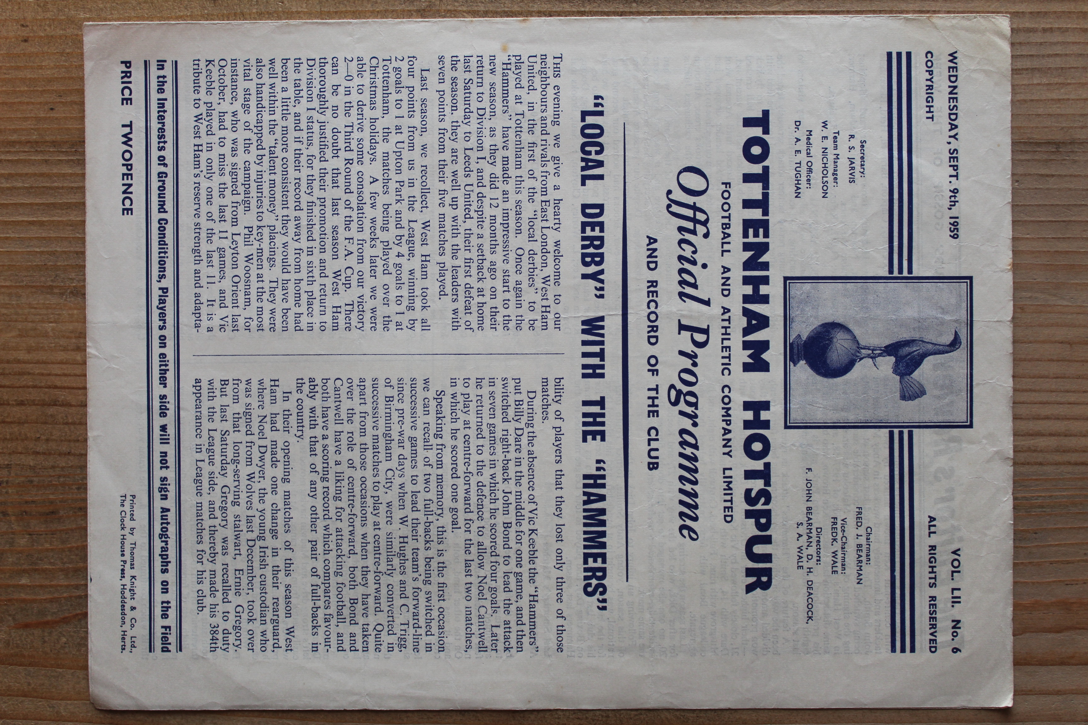 Tottenham Hotspur FC v West Ham United FC