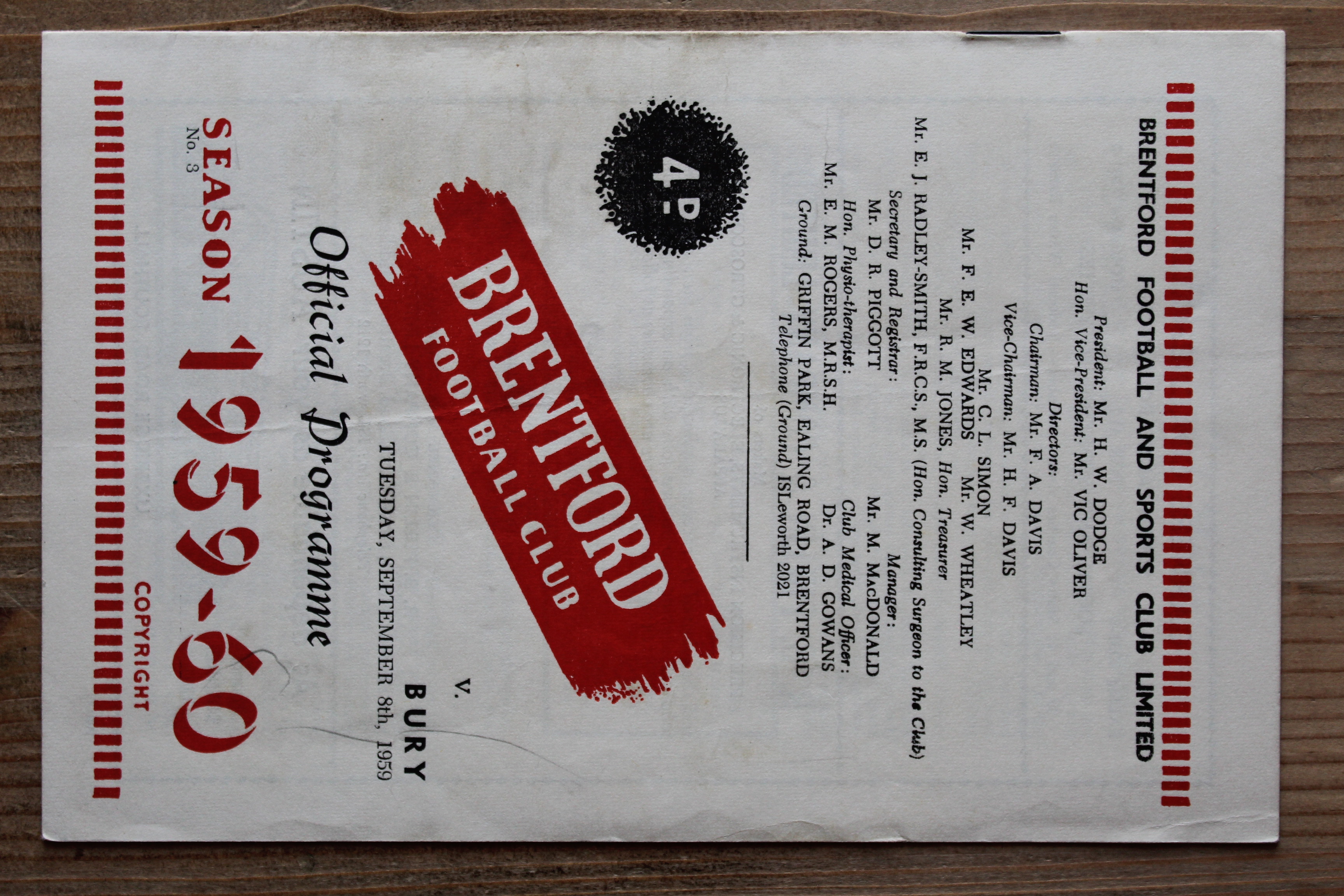 Brentford FC v Bury FC