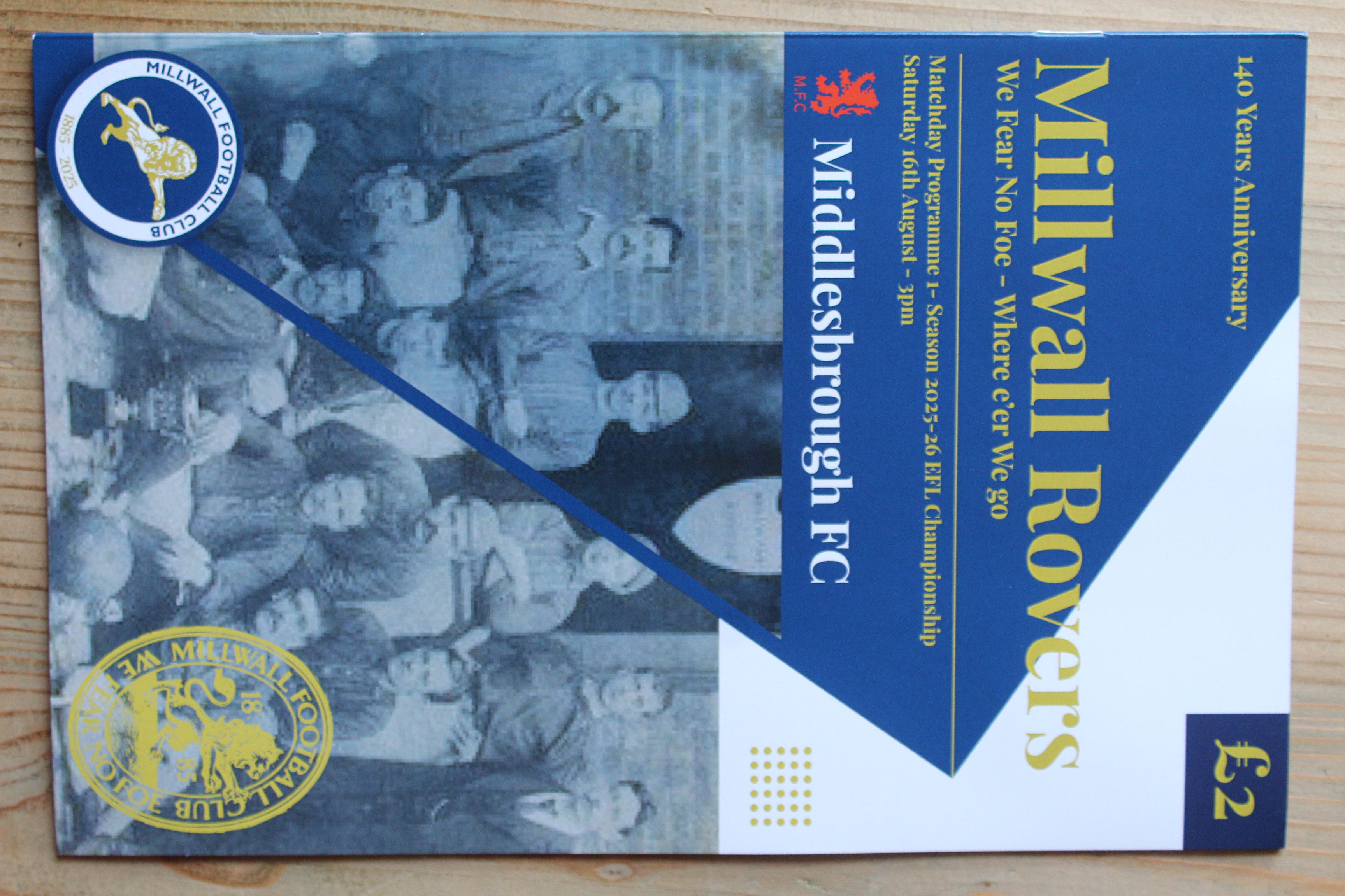 Millwall FC v Middlesbrough FC