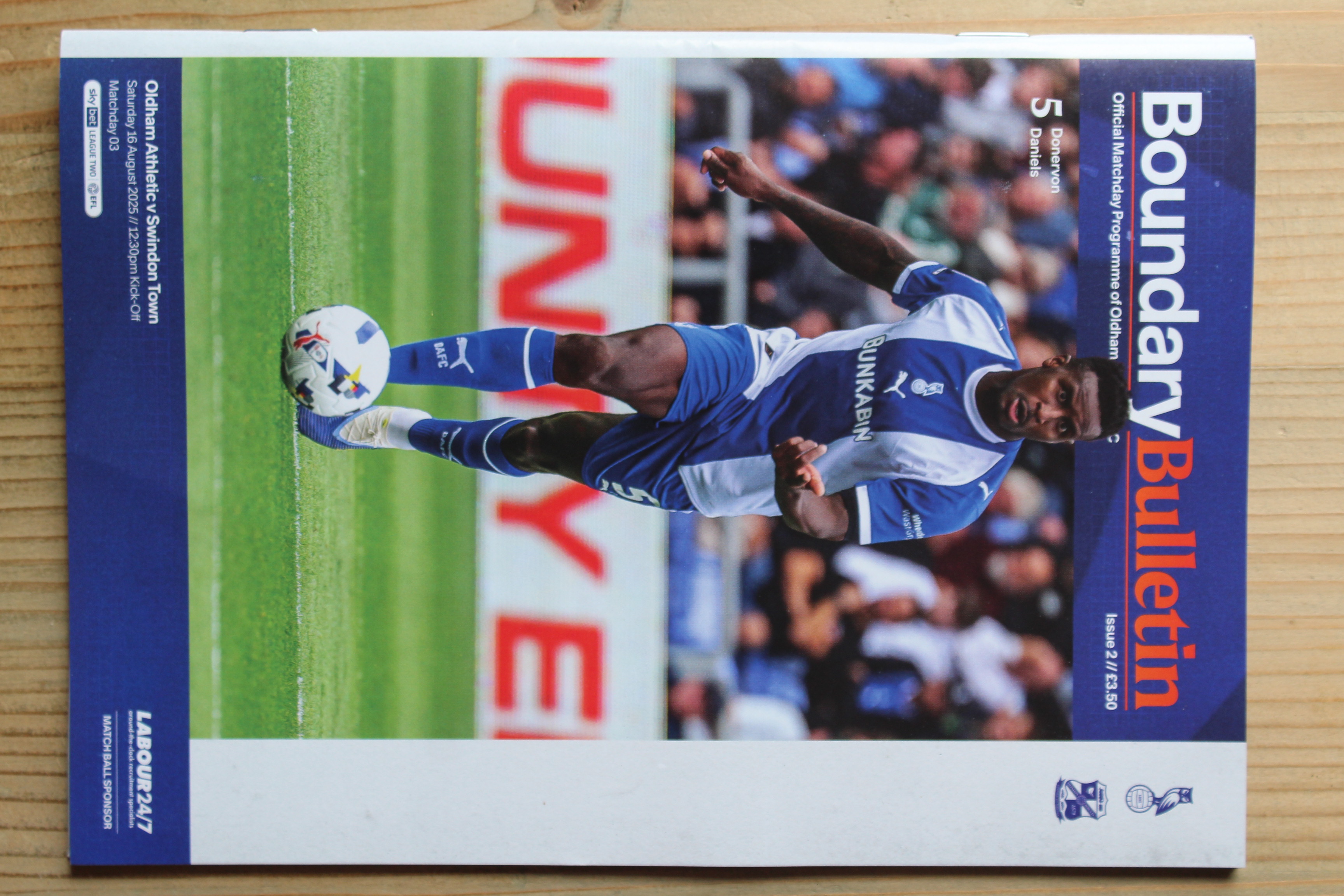 Oldham Athletic FC v Swindon Town FC