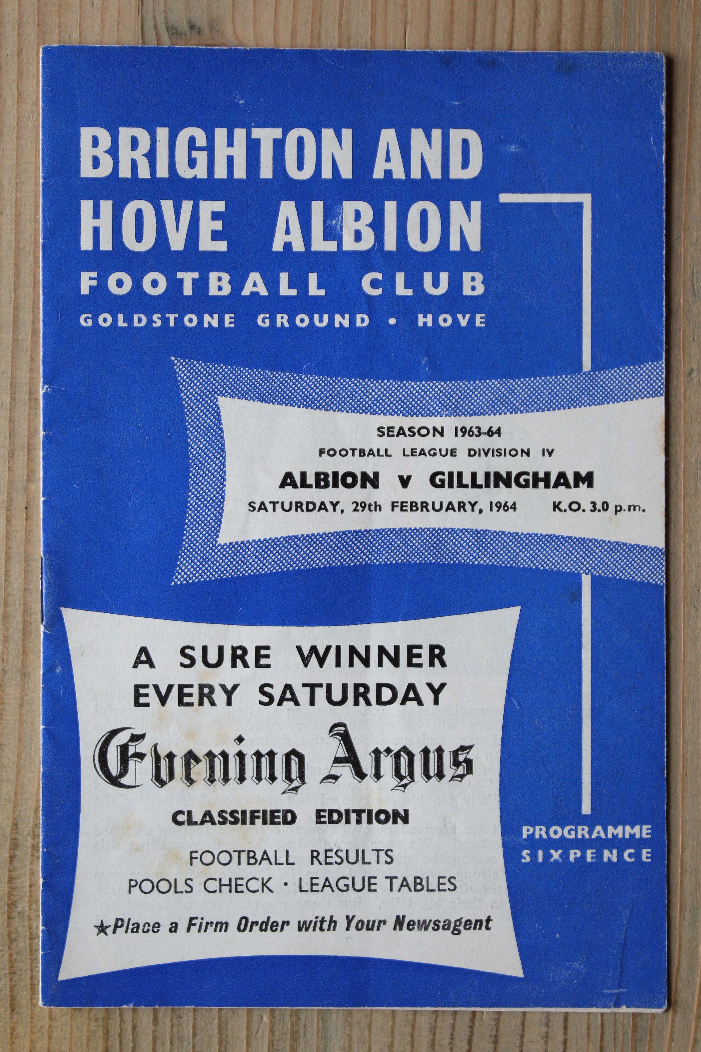 Brighton & Hove Albion FC v Gillingham FC