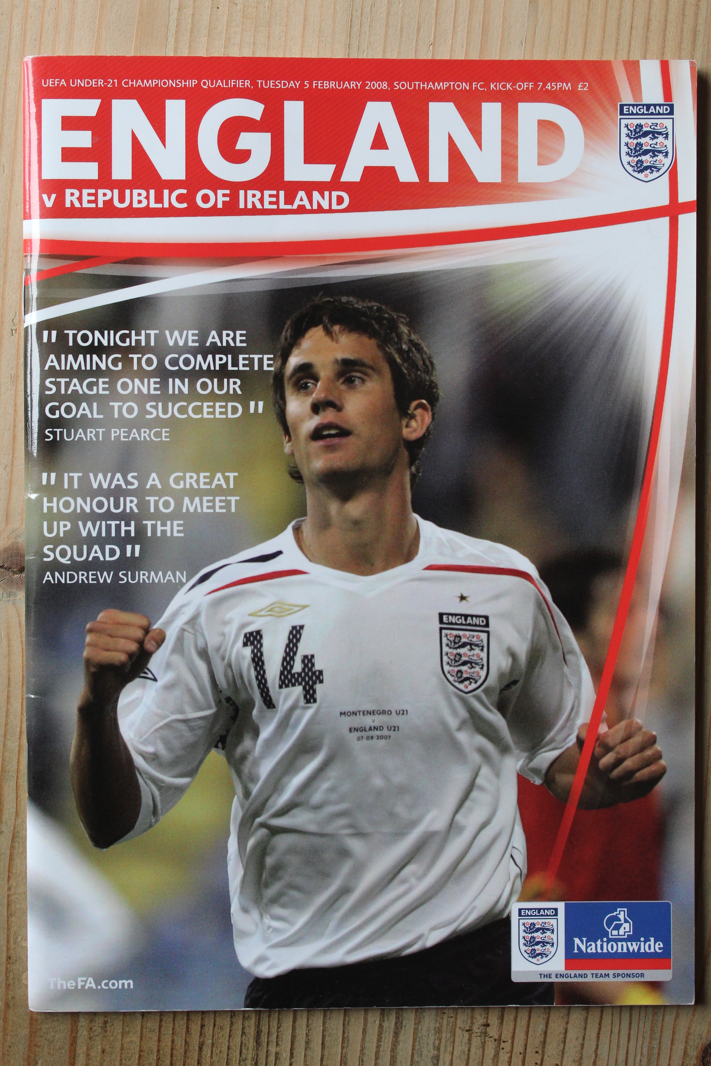 England (U21`s) v Republic Of Ireland