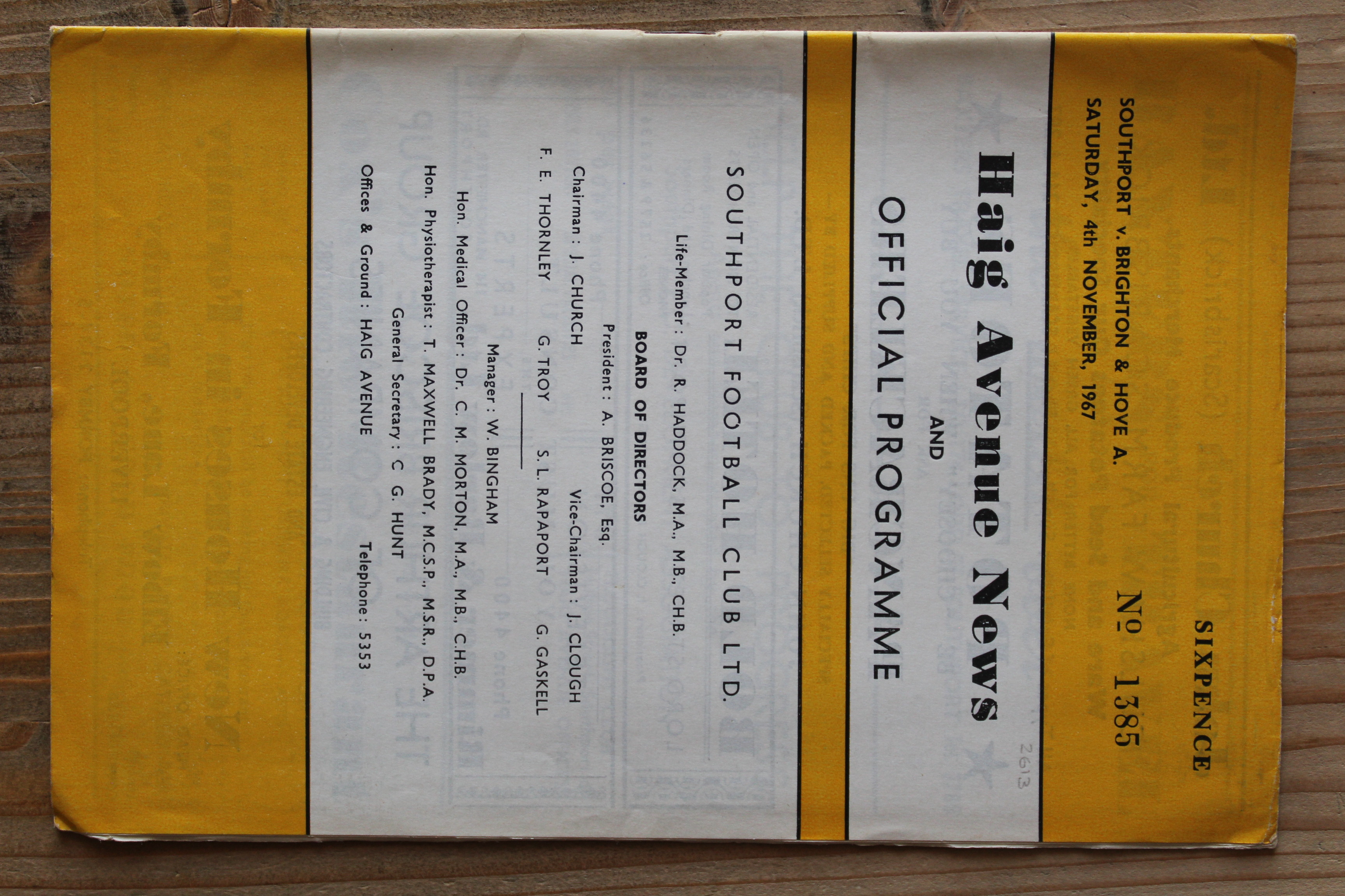 Southport v Brighton & Hove Albion FC