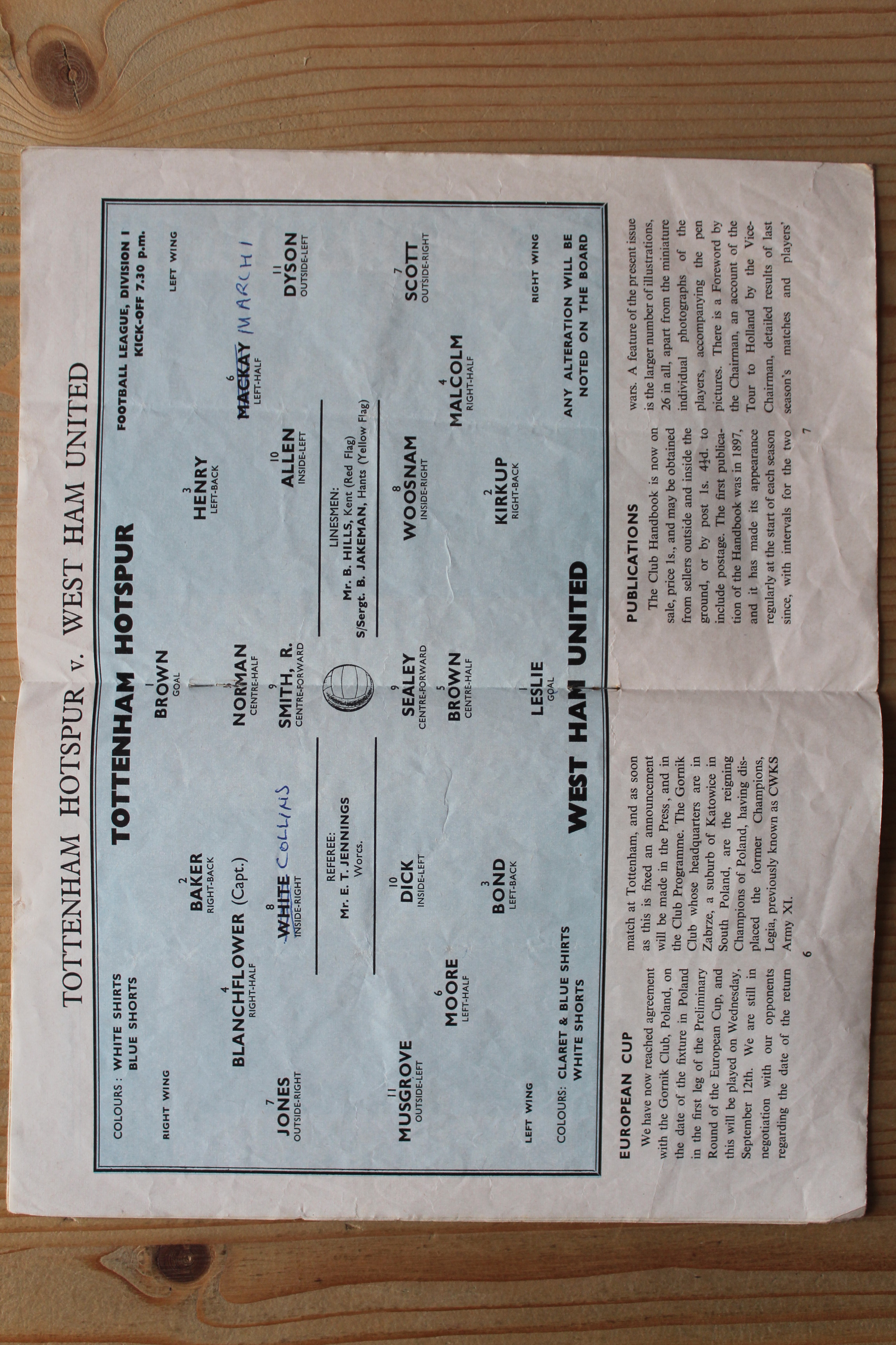 Tottenham Hotspur FC v West Ham United FC