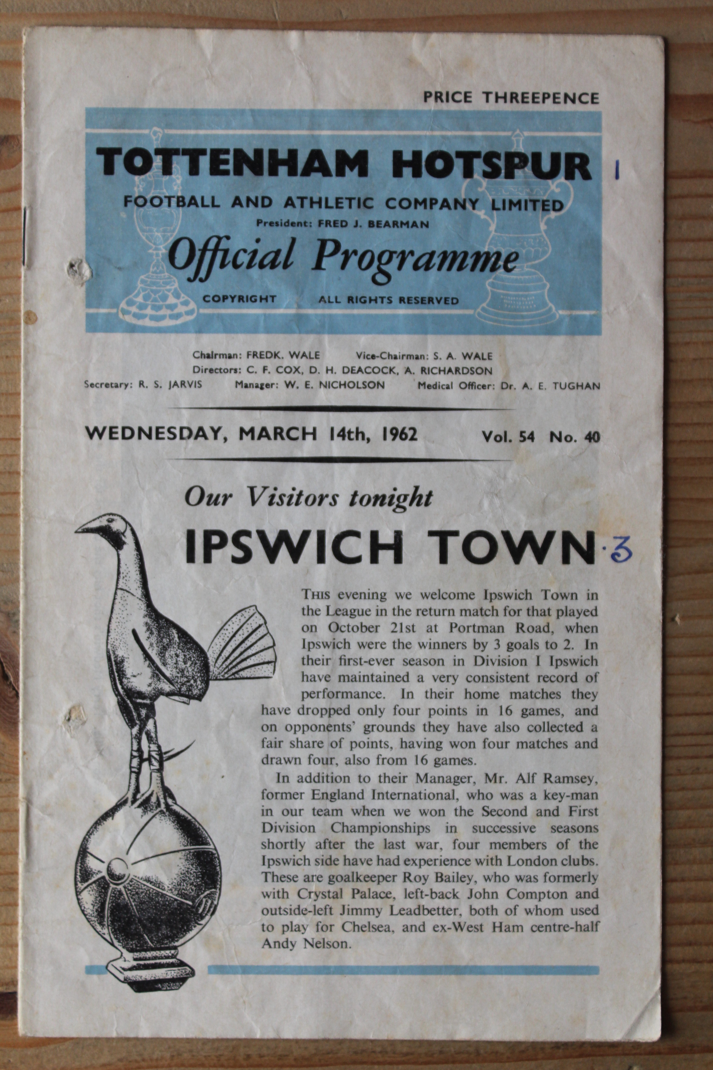 Tottenham Hotspur FC v Ipswich Town FC