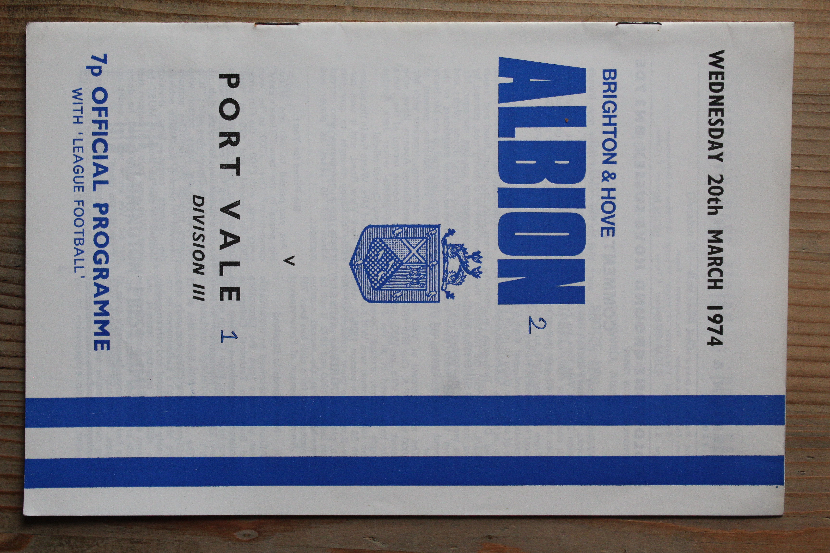 Brighton & Hove Albion FC v Port Vale FC