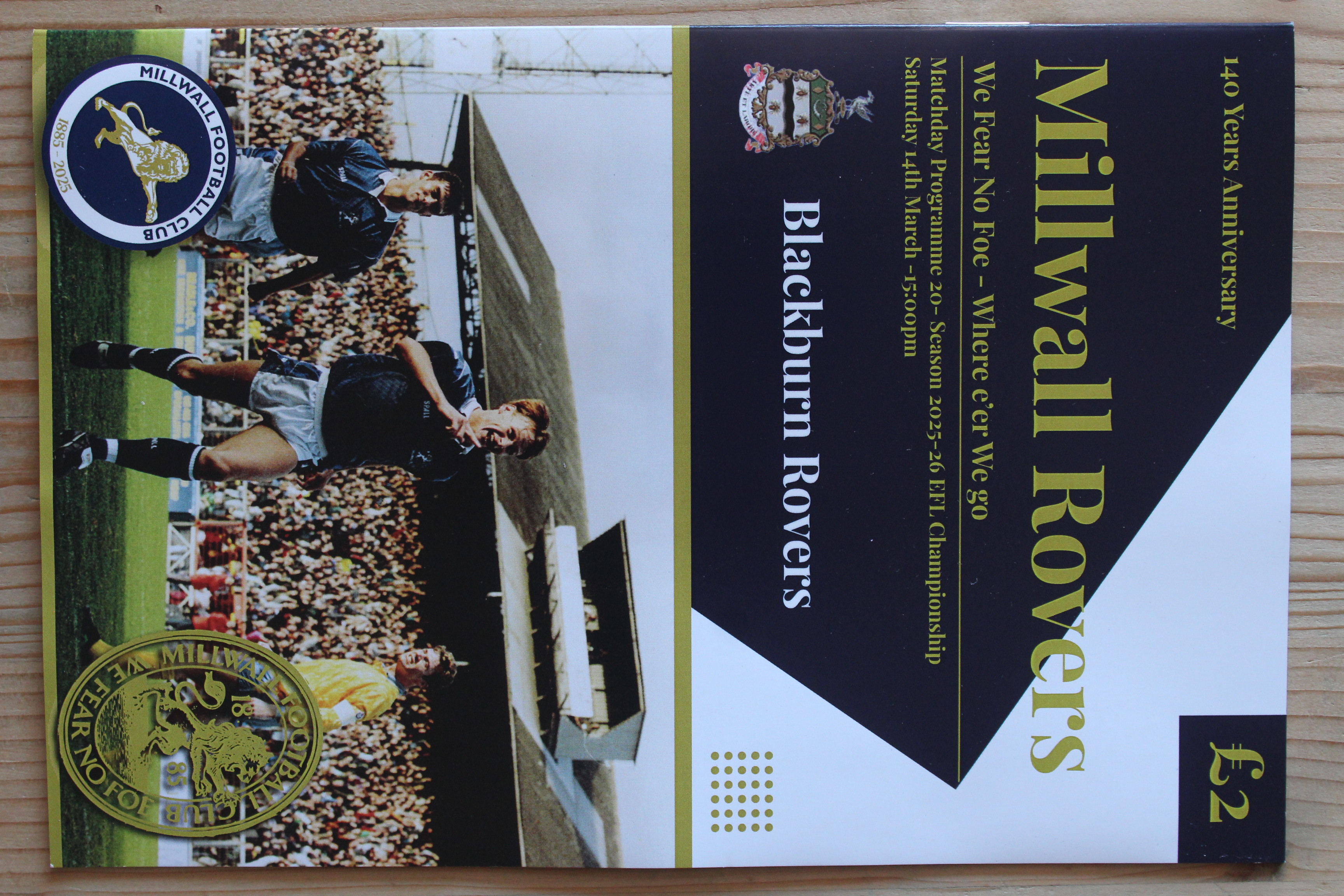 Millwall FC v Blackburn Rovers FC