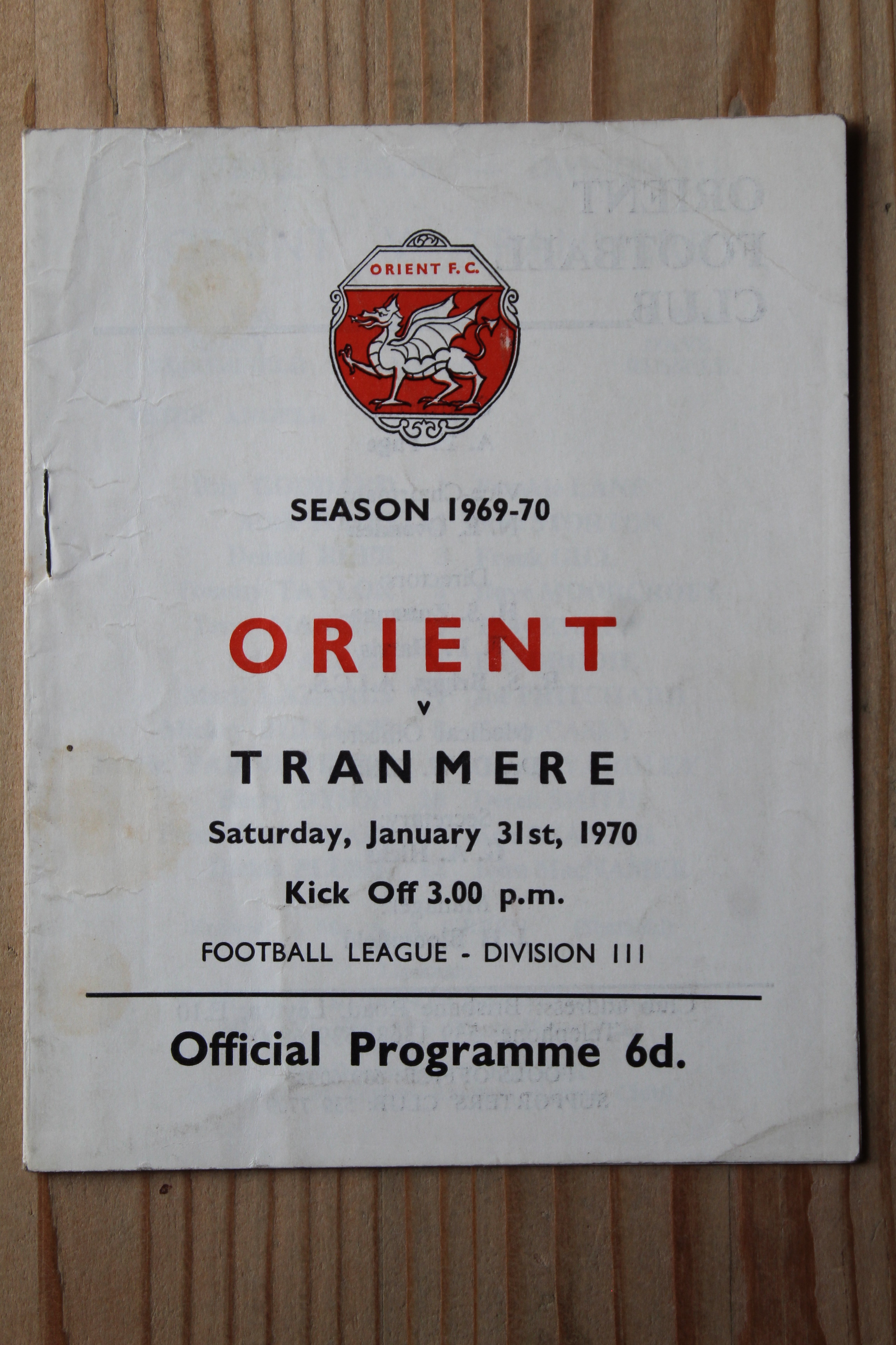 Orient v Tranmere Rovers FC