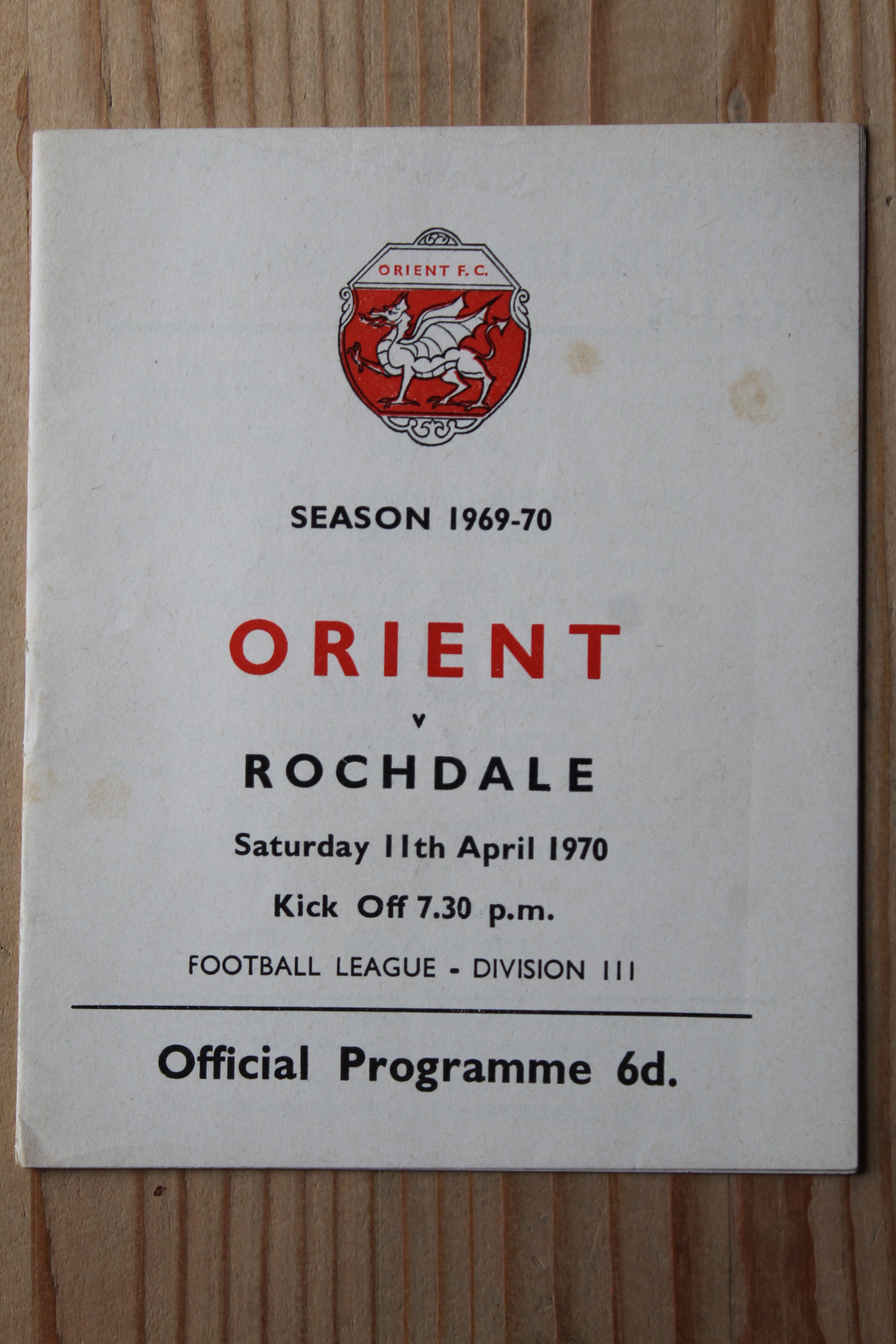 Orient v Rochdale FC