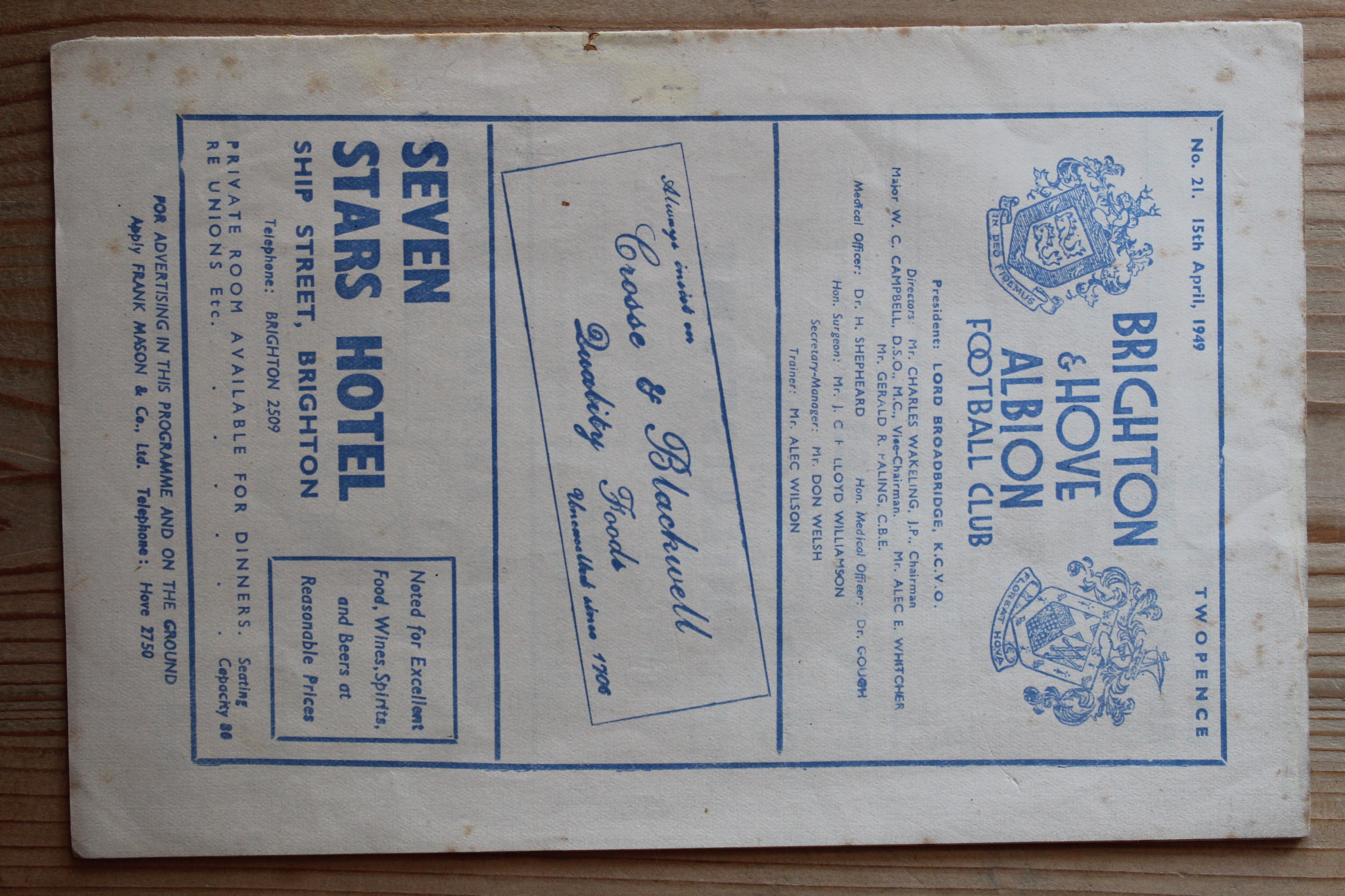 Brighton & Hove Albion FC v Northampton Town FC