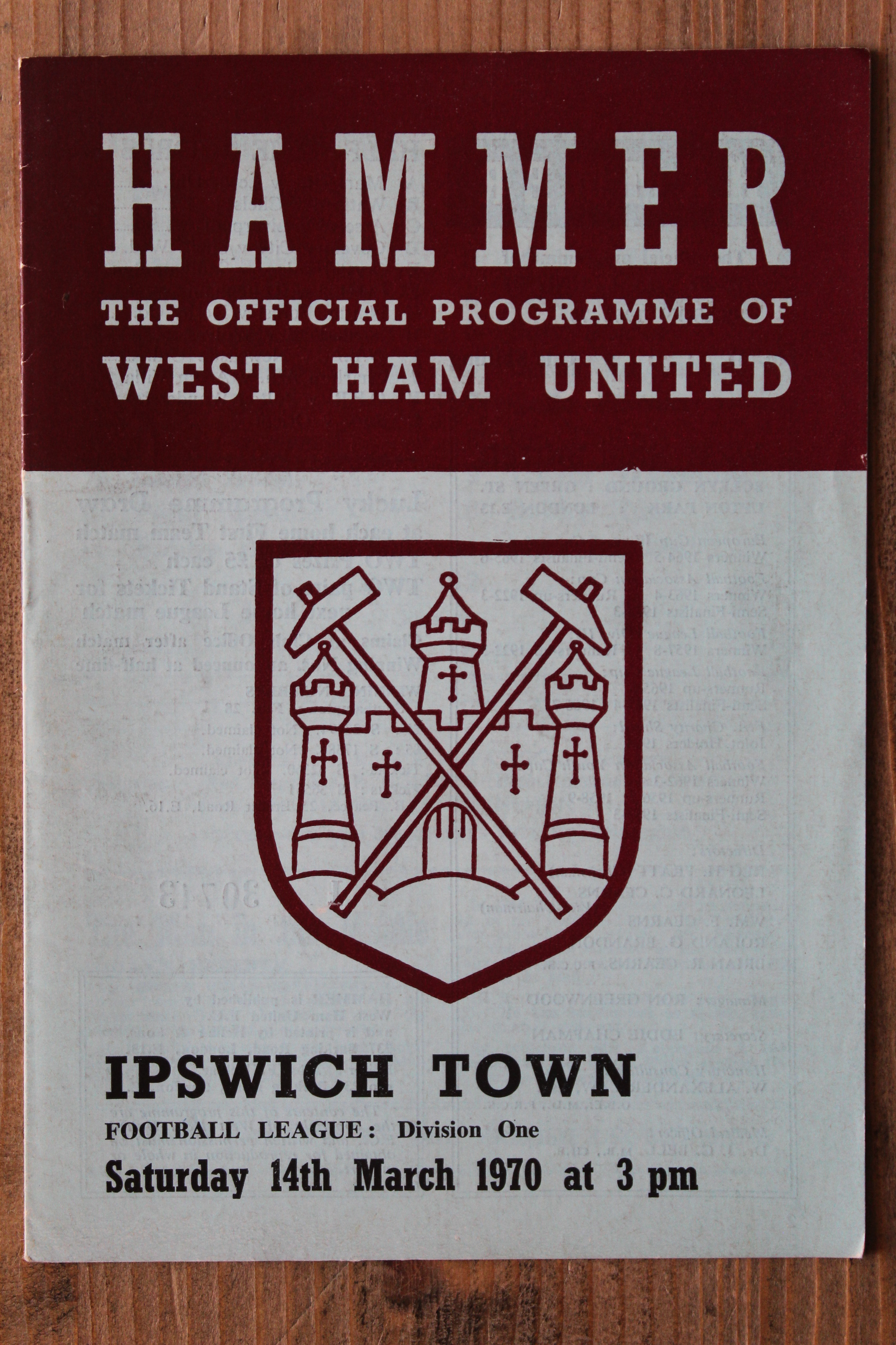 West Ham United FC v Ipswich Town FC