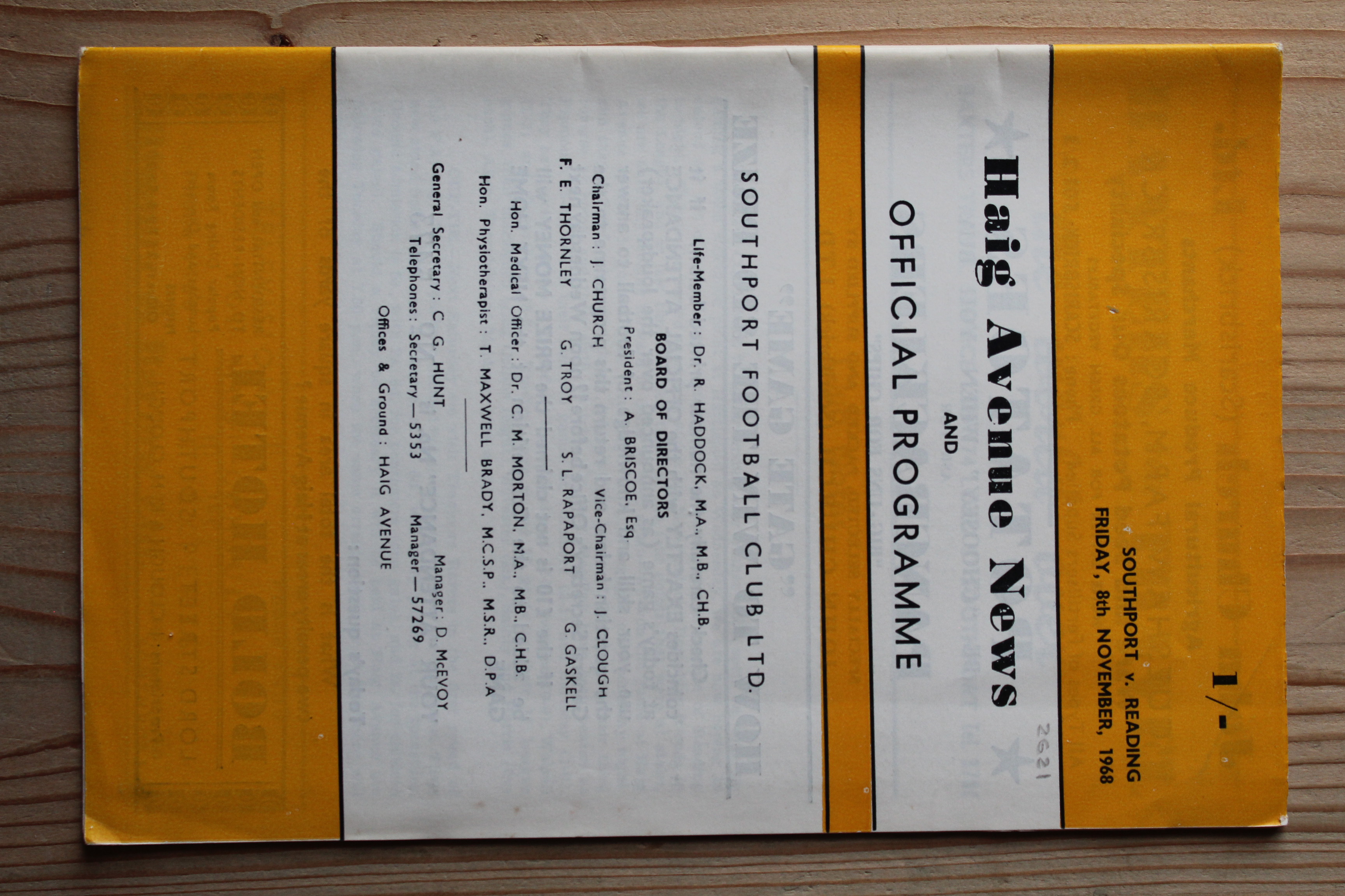 Southport v Reading FC