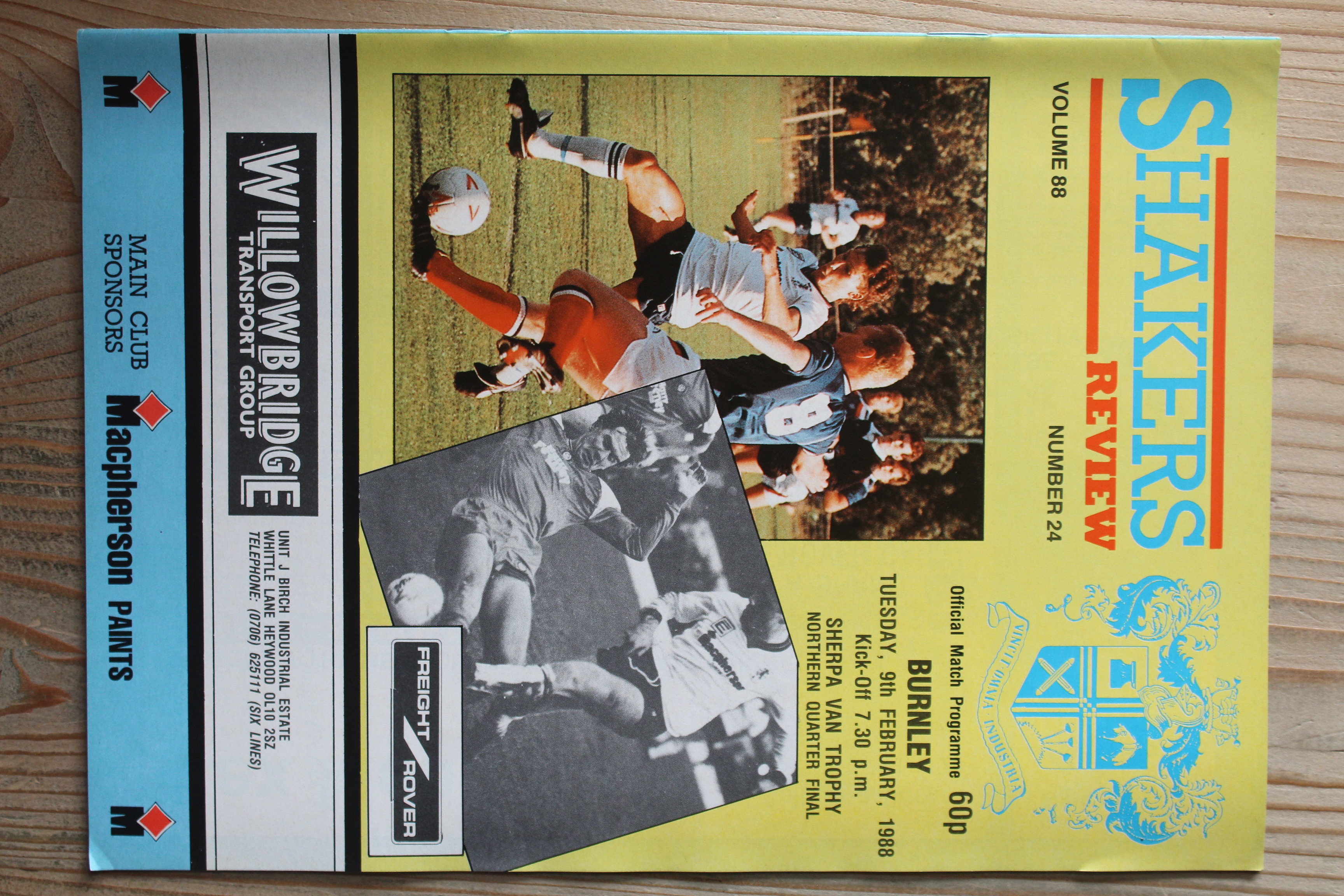 Bury FC v Burnley FC