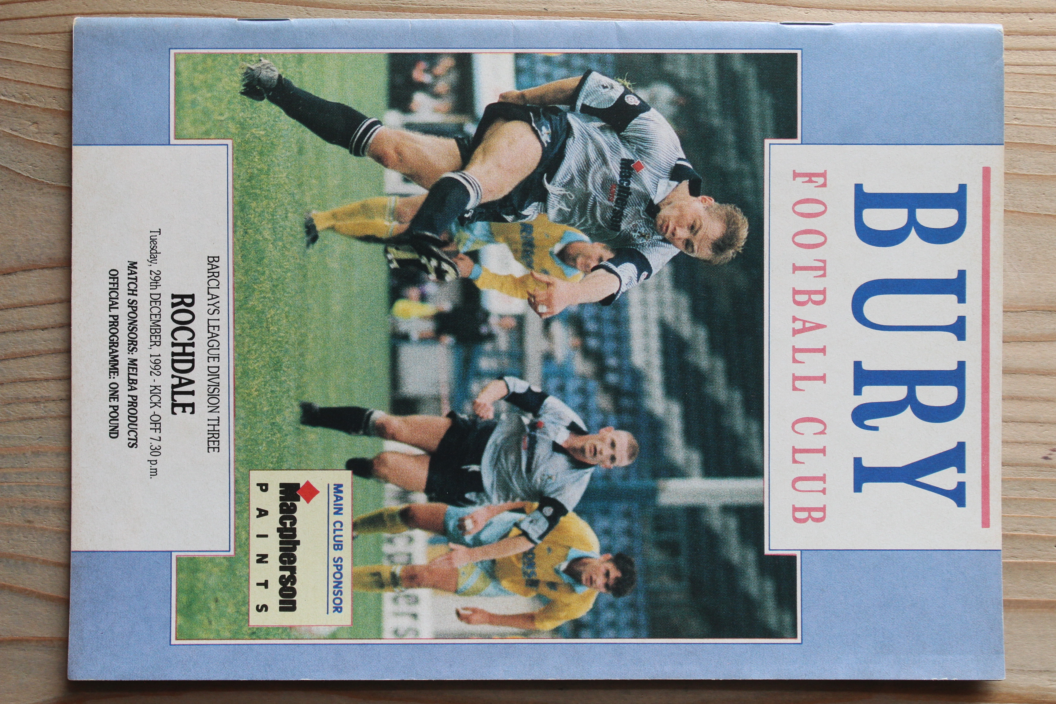 Bury FC v Rochdale FC