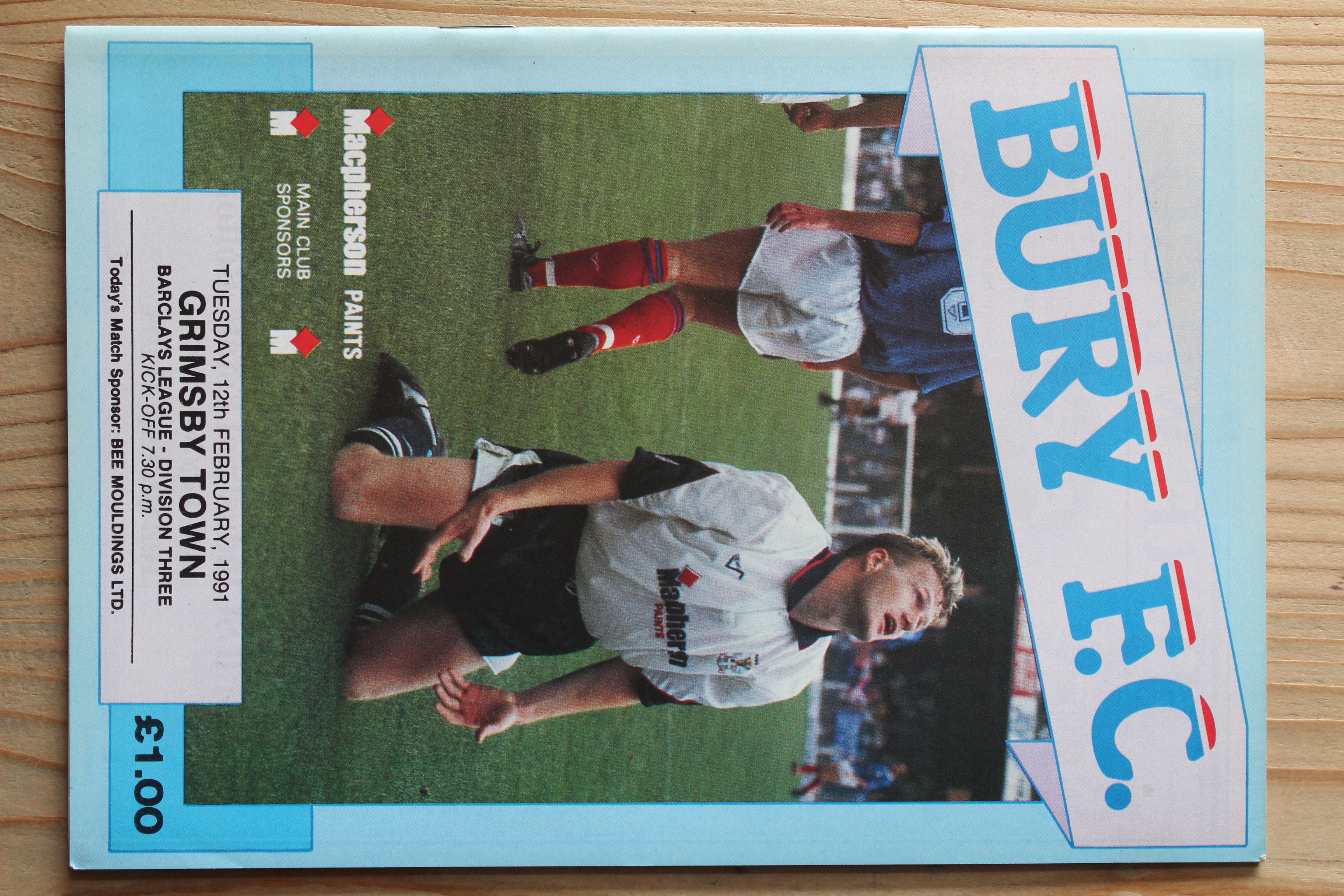 Bury FC v Grimsby Town FC