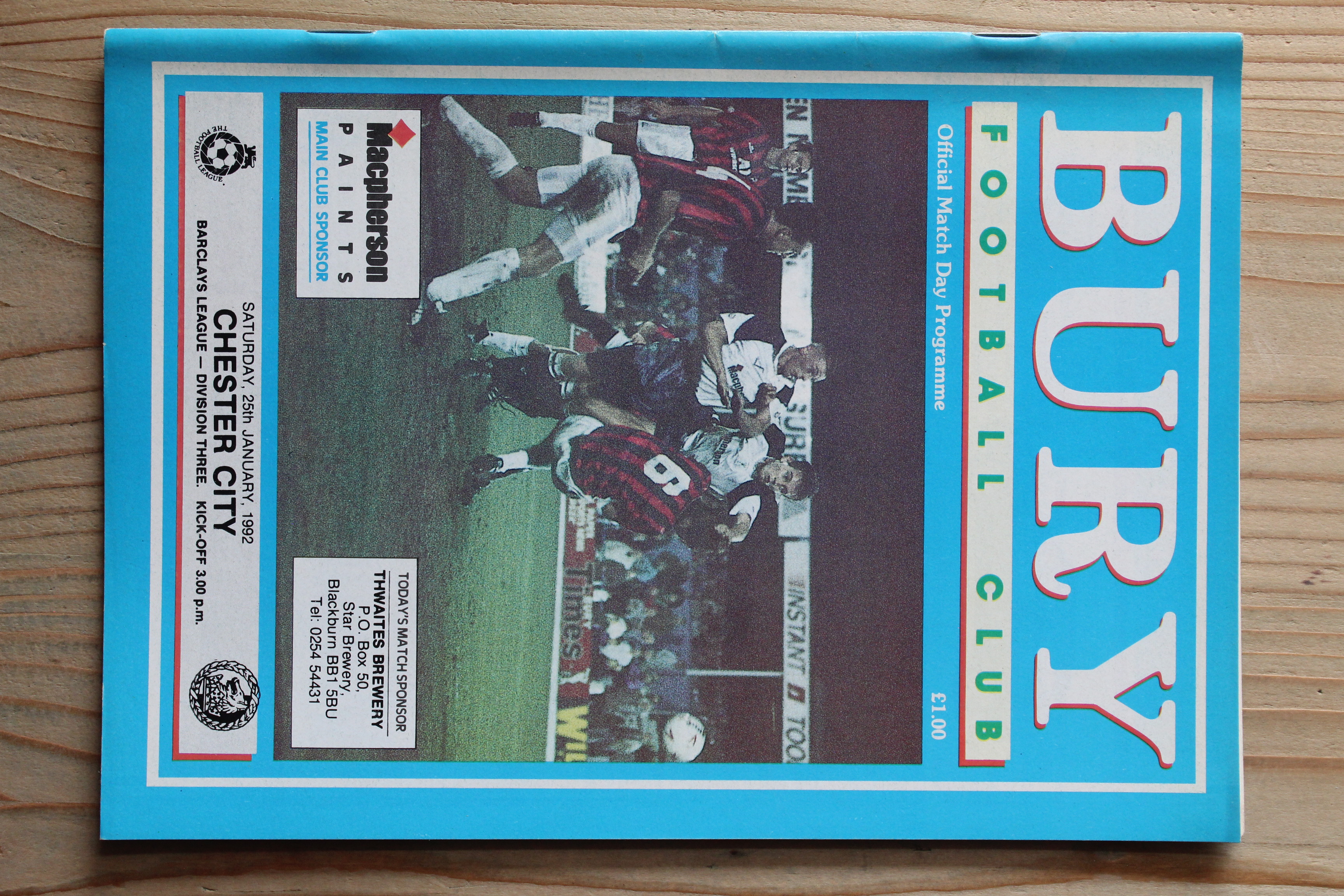 Bury FC v Chester City FC