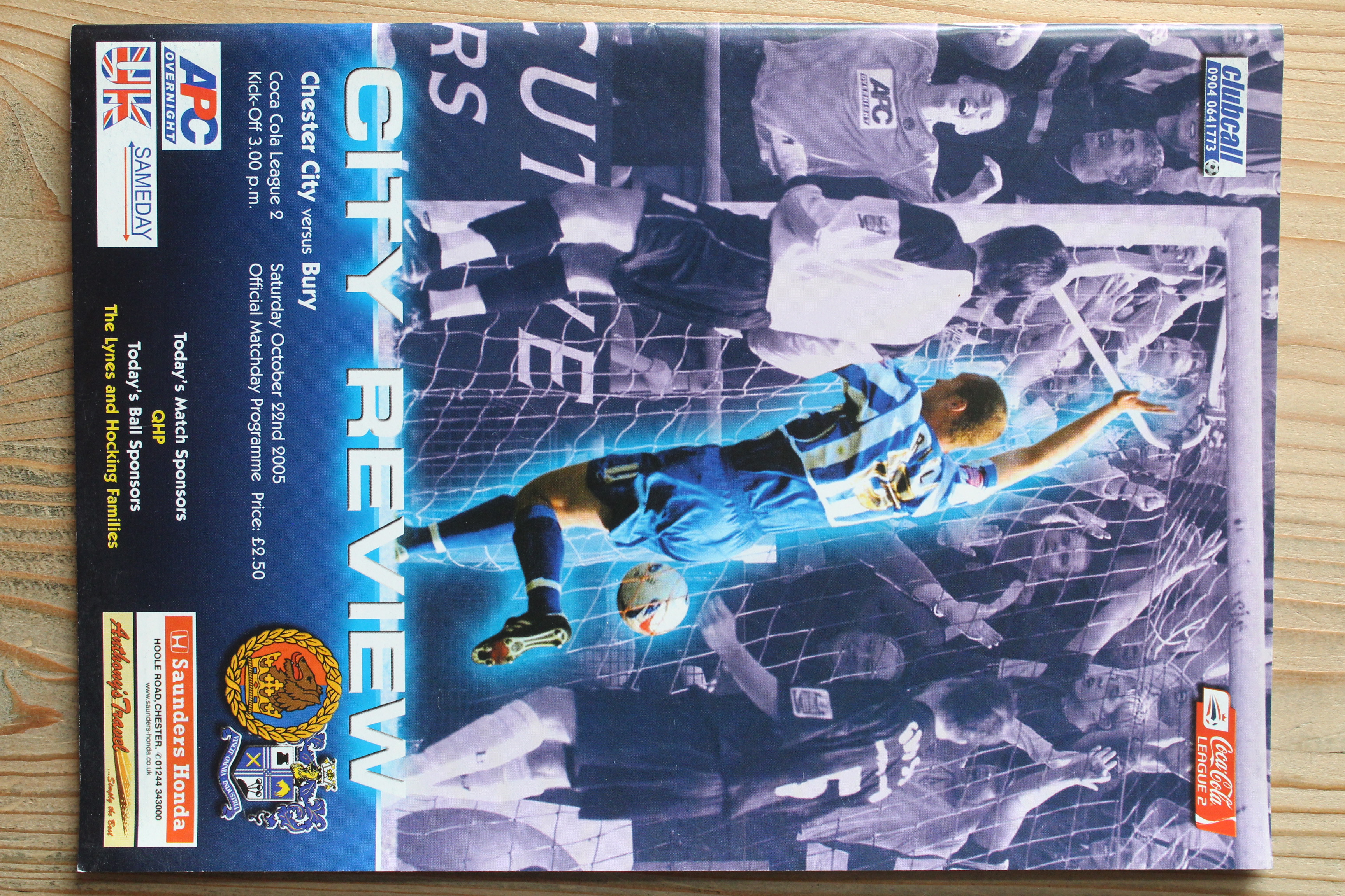 Chester City FC v Bury FC