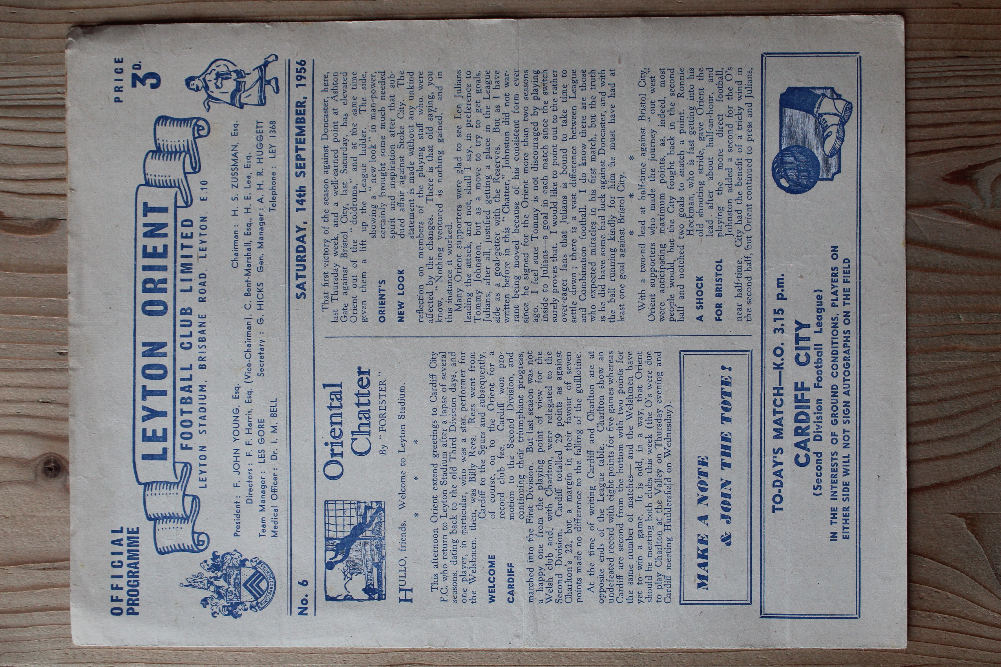 Leyton Orient FC v Cardiff City FC