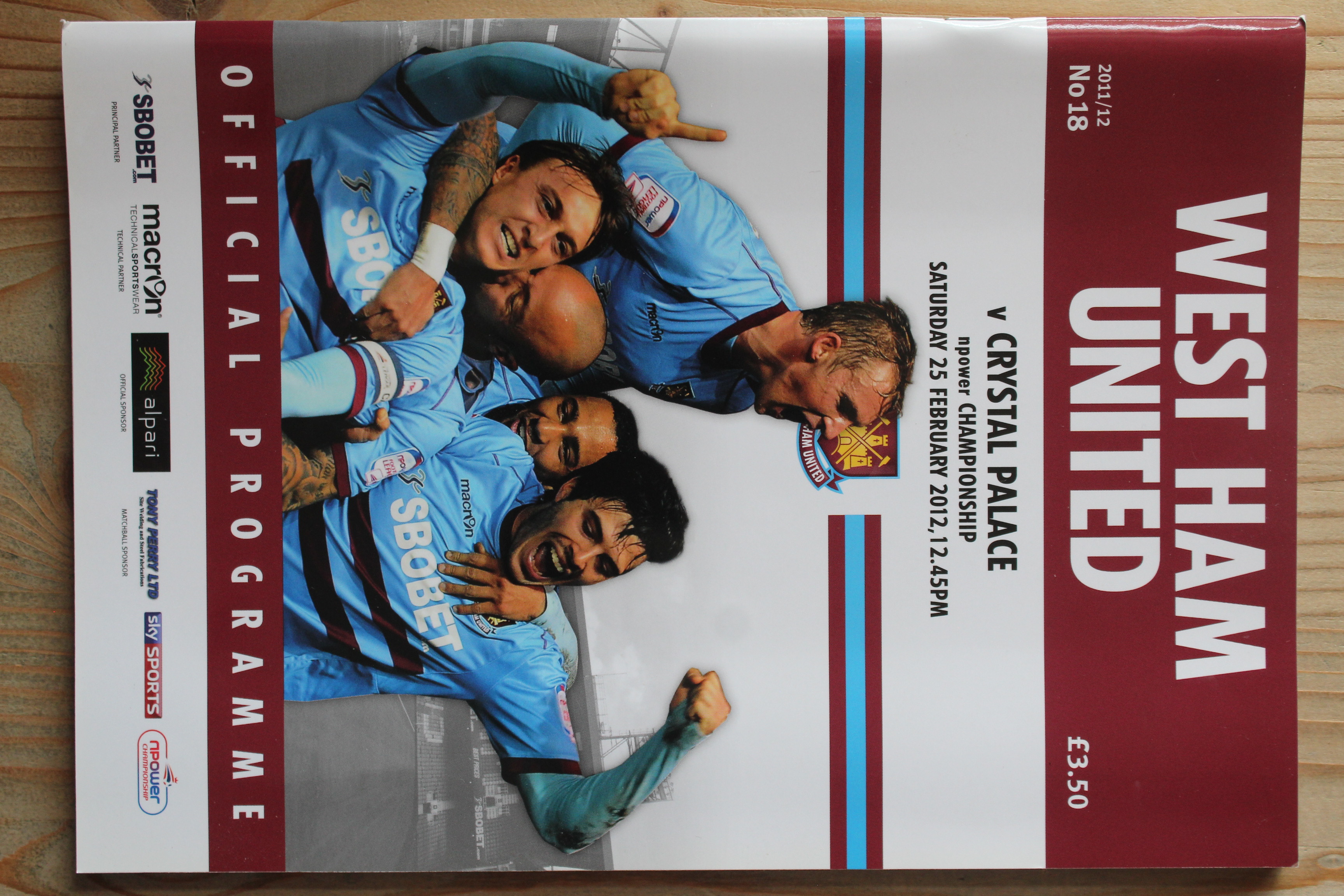 West Ham United FC v Crystal Palace FC