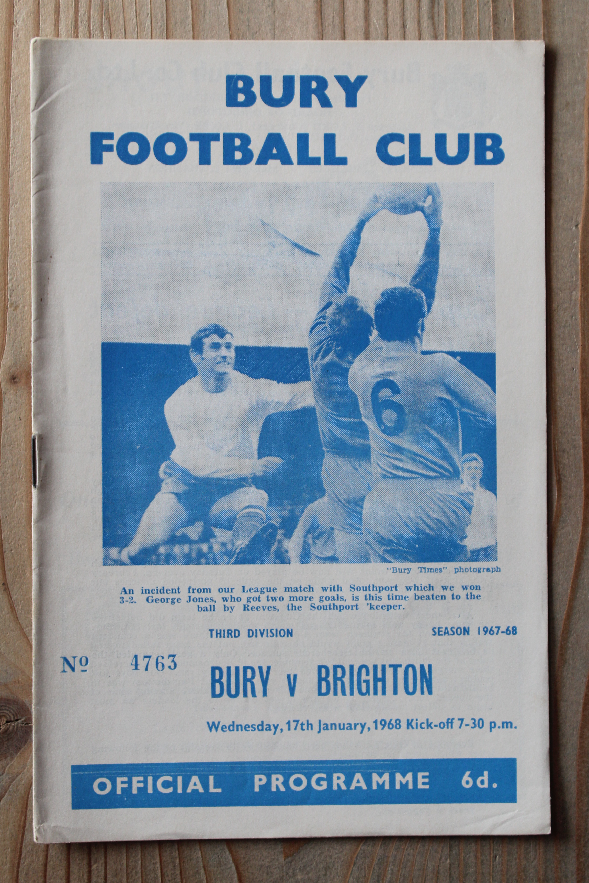 Bury FC v Brighton & Hove Albion FC