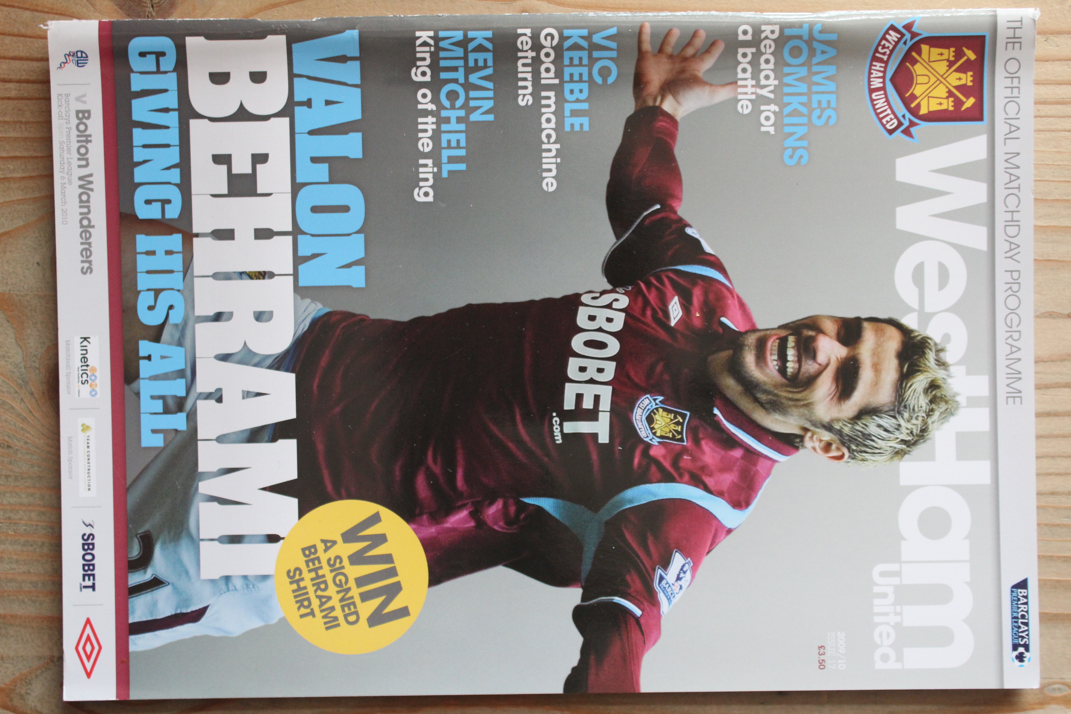 West Ham United FC v Bolton Wanderers FC