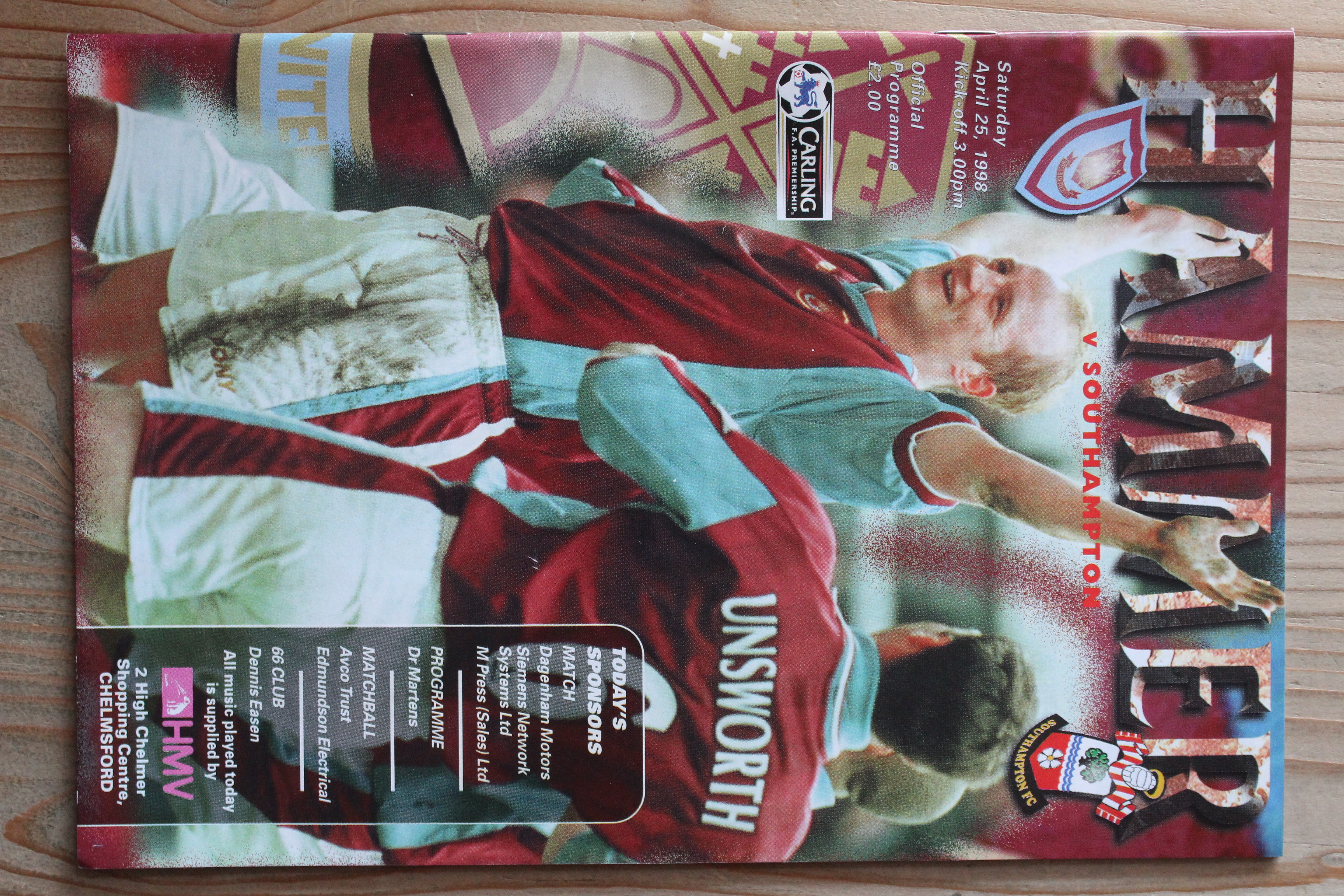 West Ham United FC v Southampton FC