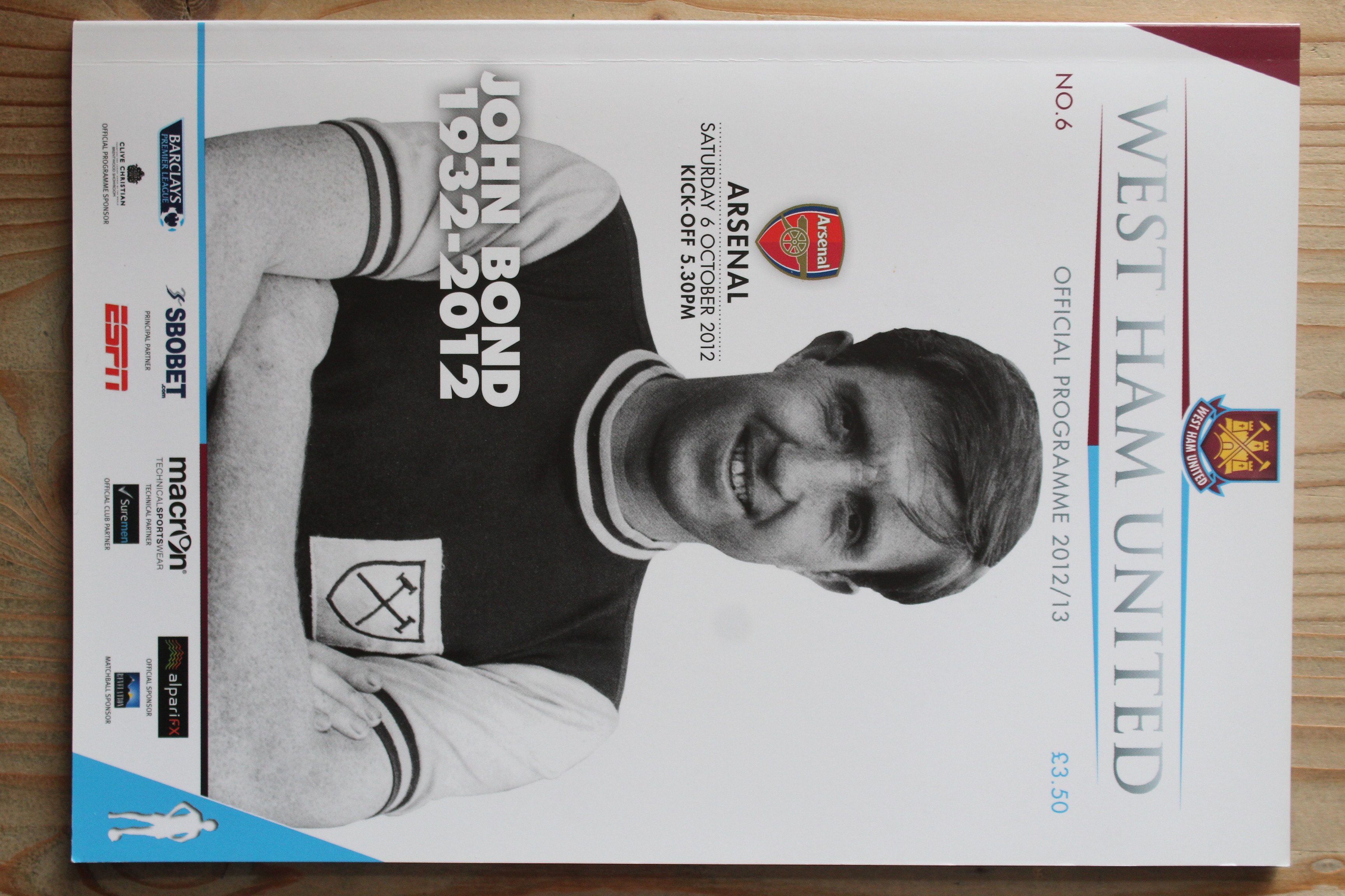 West Ham United FC v Arsenal FC