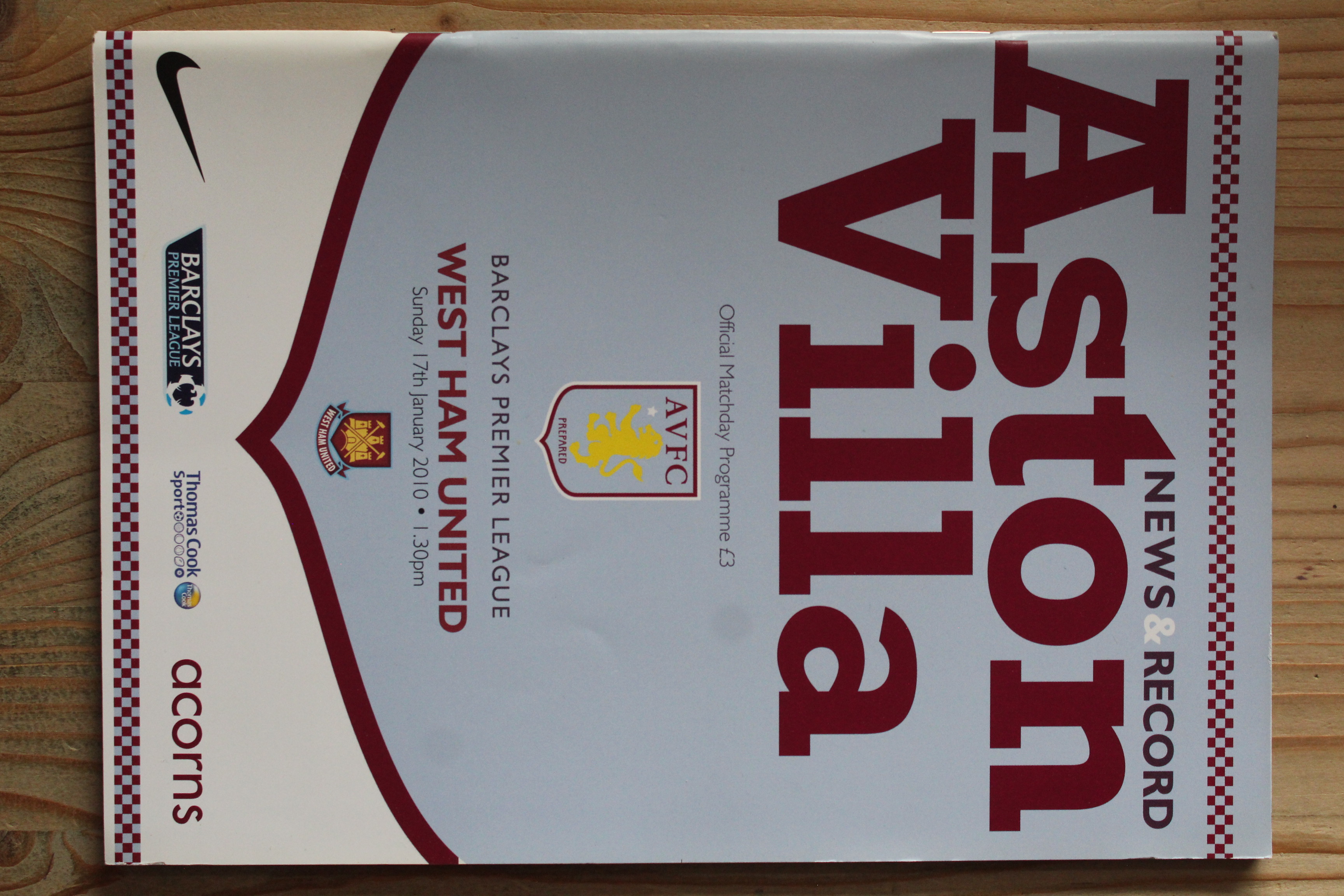 Aston Villa FC v West Ham United FC