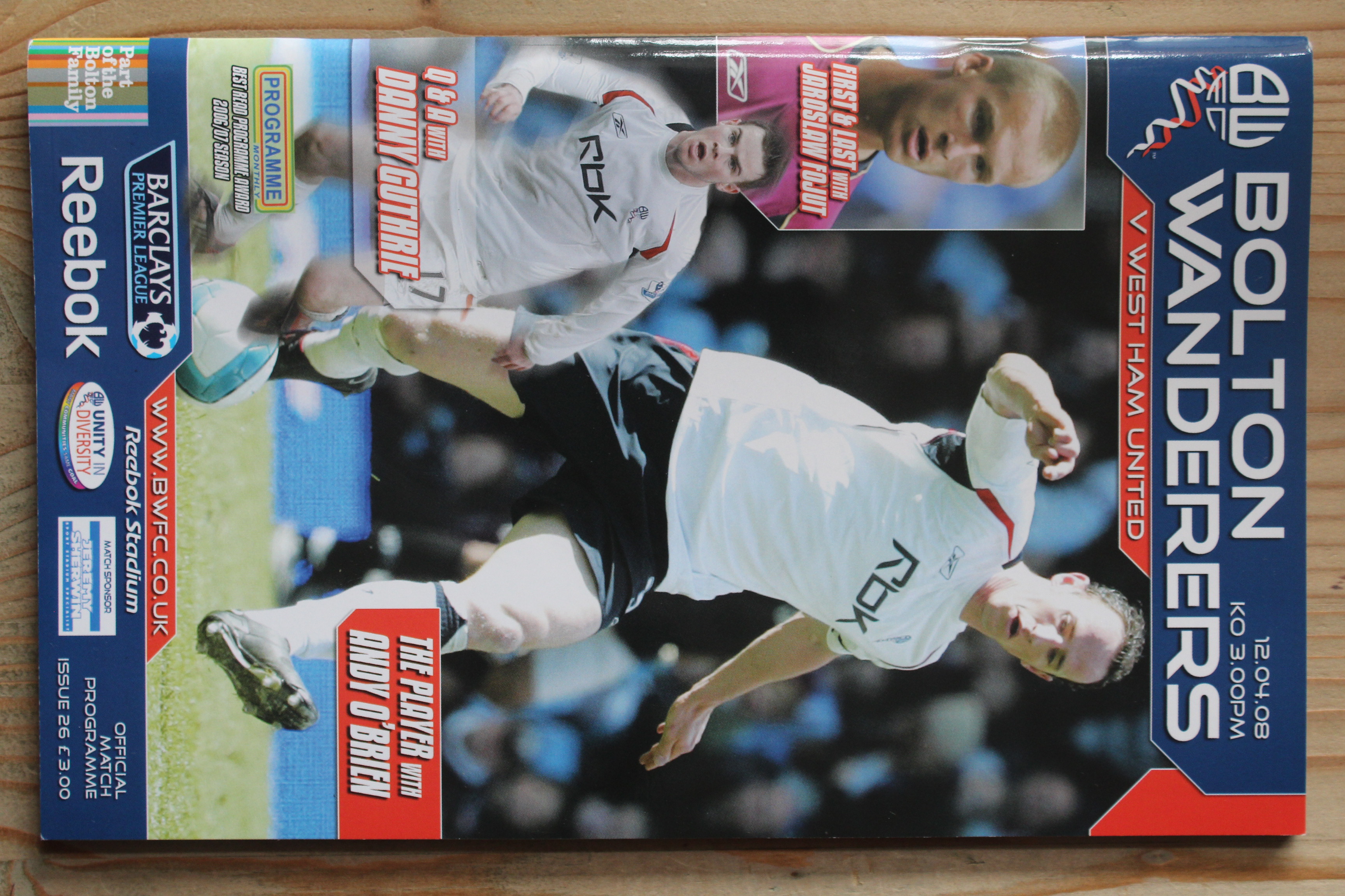 Bolton Wanderers FC v West Ham United FC