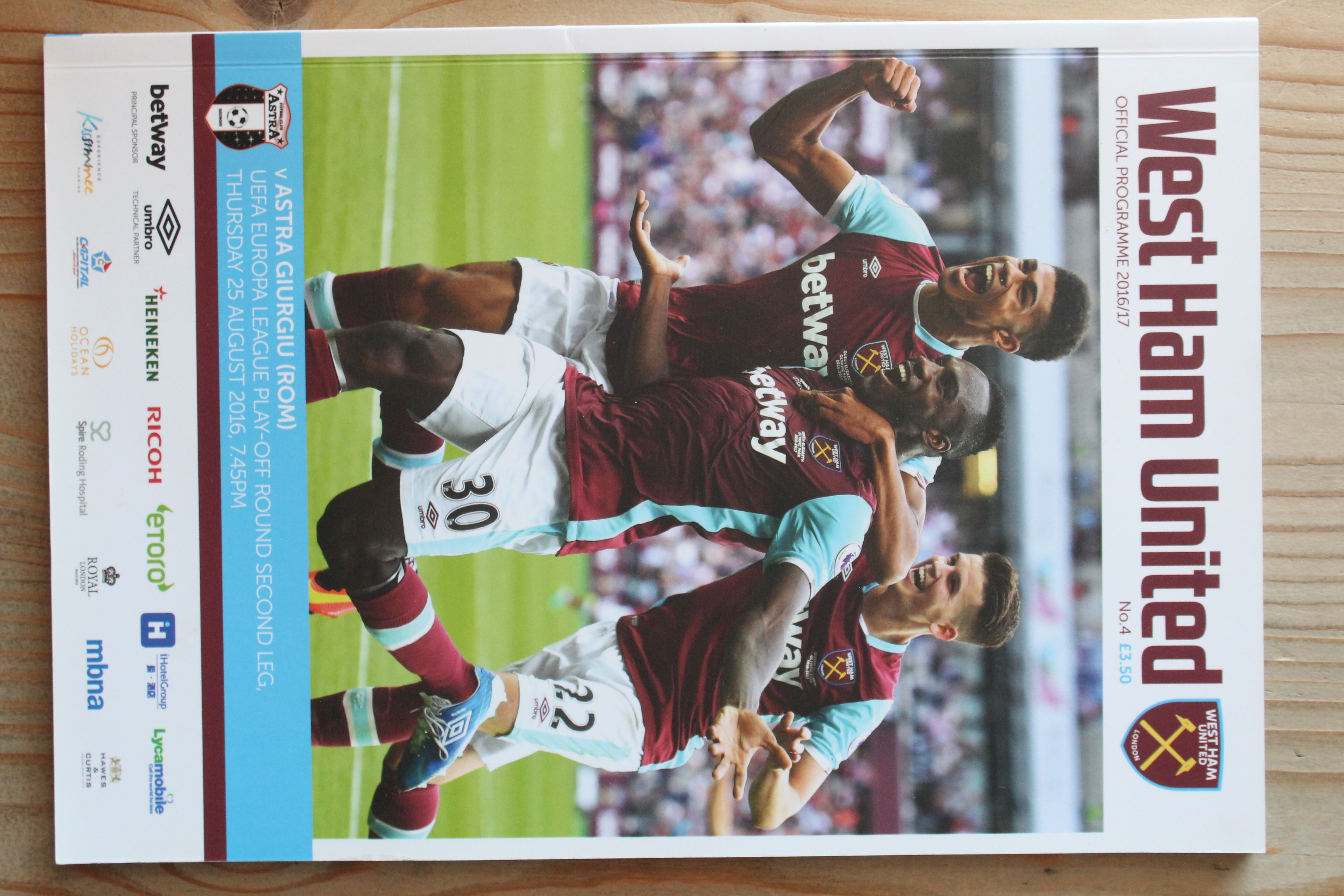 West Ham United FC v Astra Giurgiu