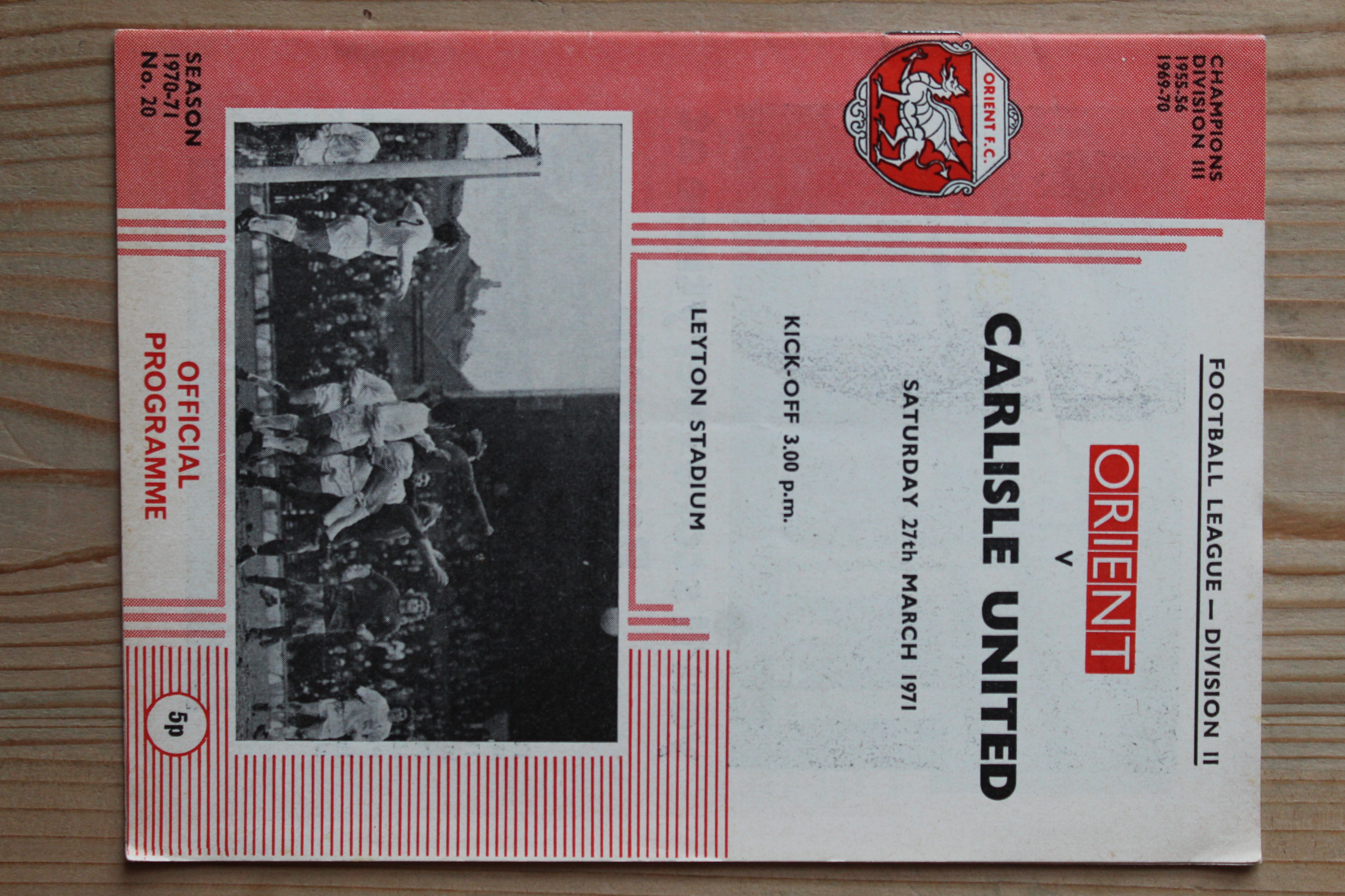 Orient v Carlisle United FC