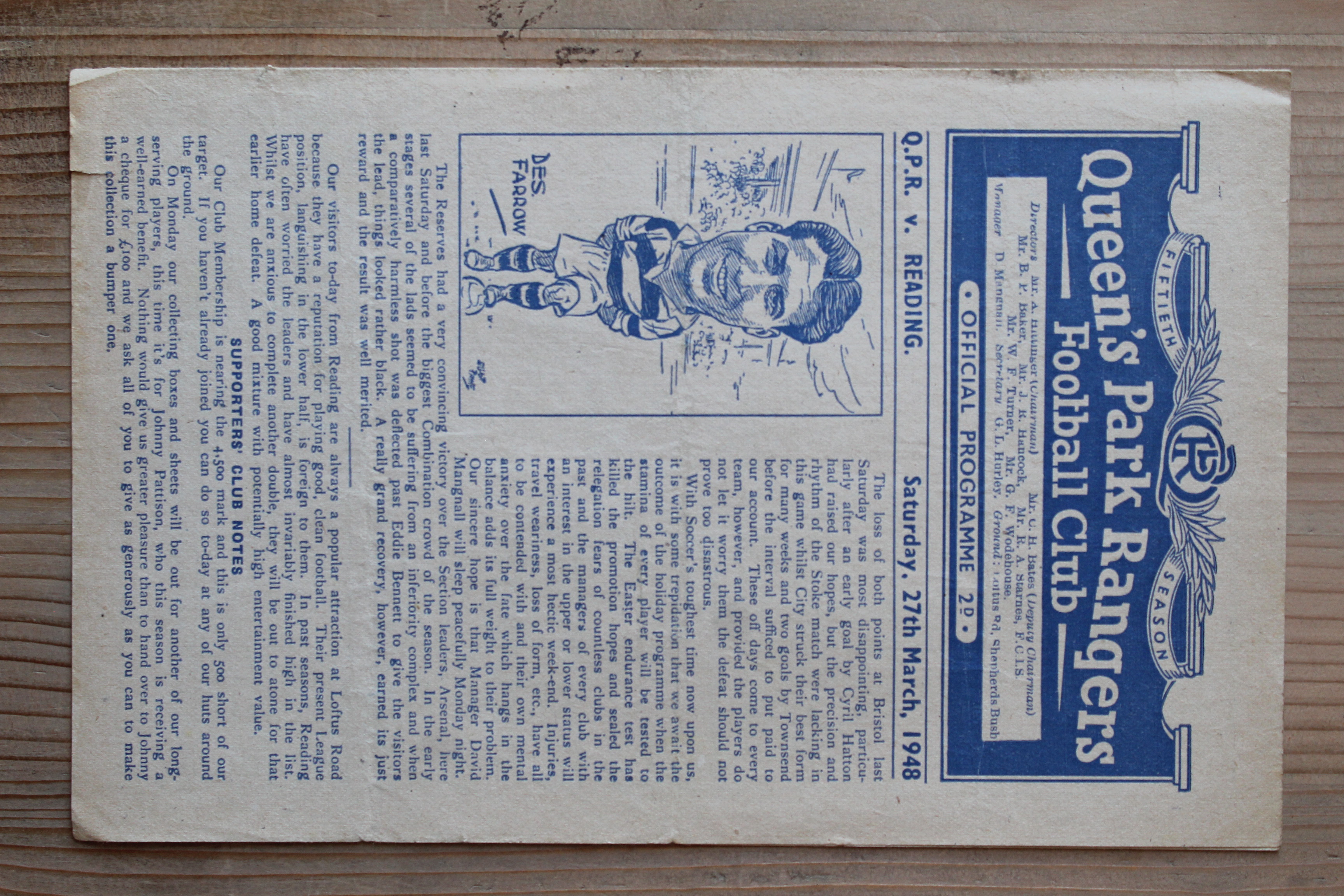 Queens Park Rangers FC v Reading FC