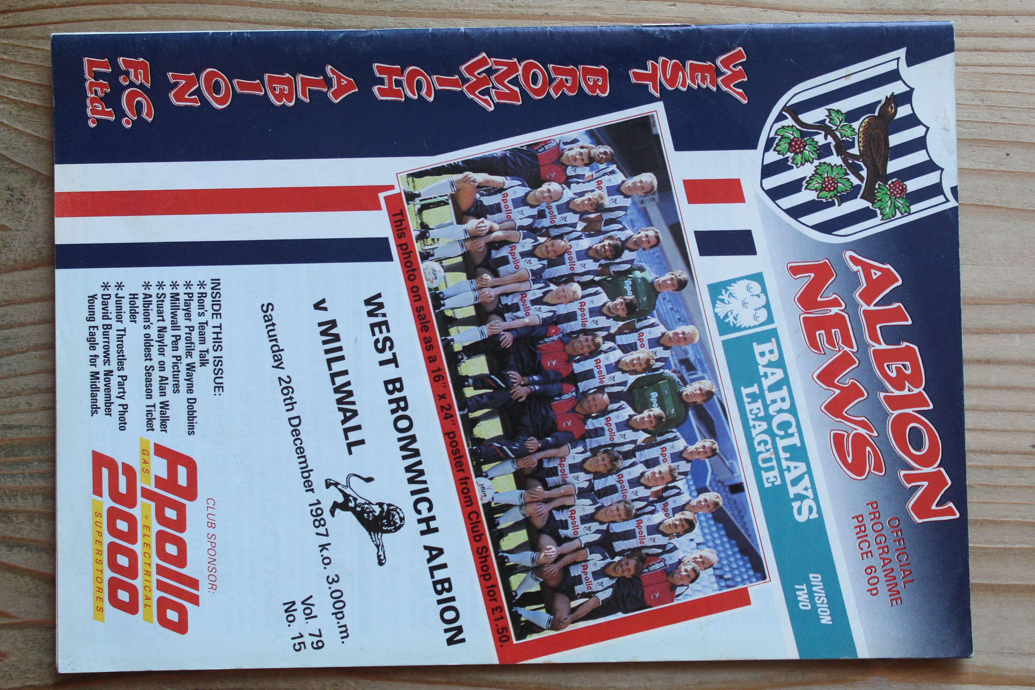 West Bromwich Albion FC  v Millwall FC