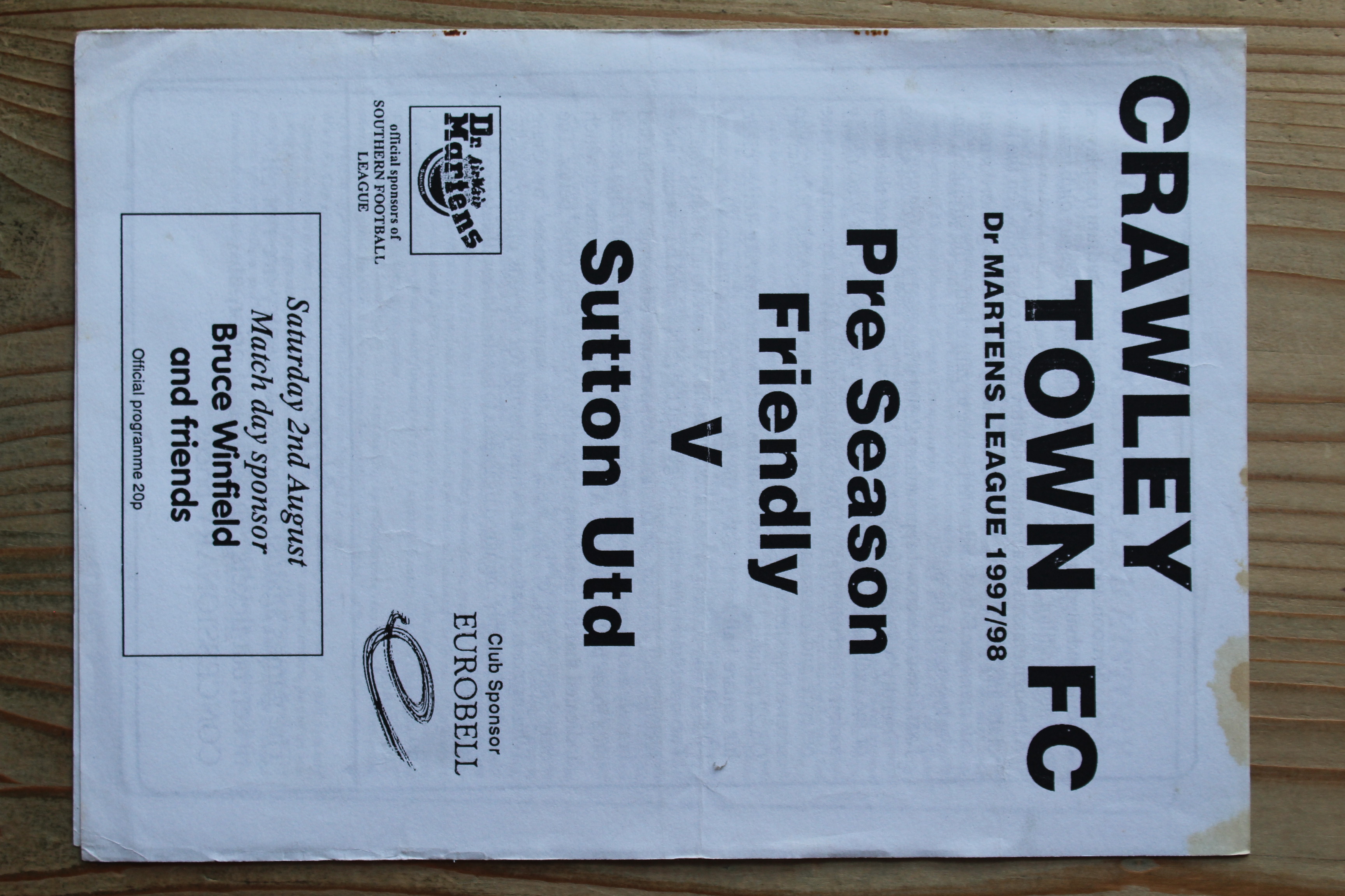 Crawley Town FC v Sutton United