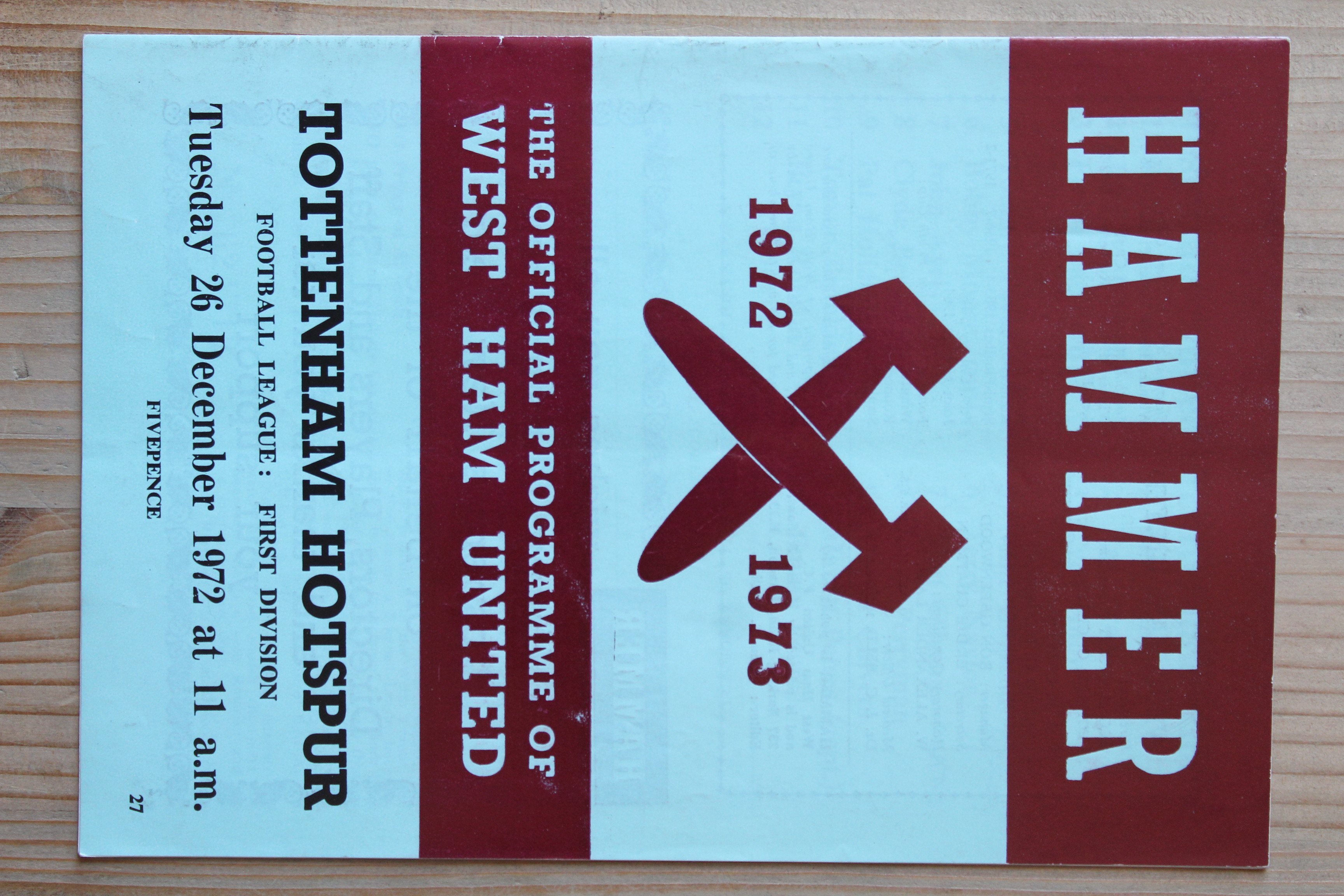 West Ham United FC v Tottenham Hotspur FC