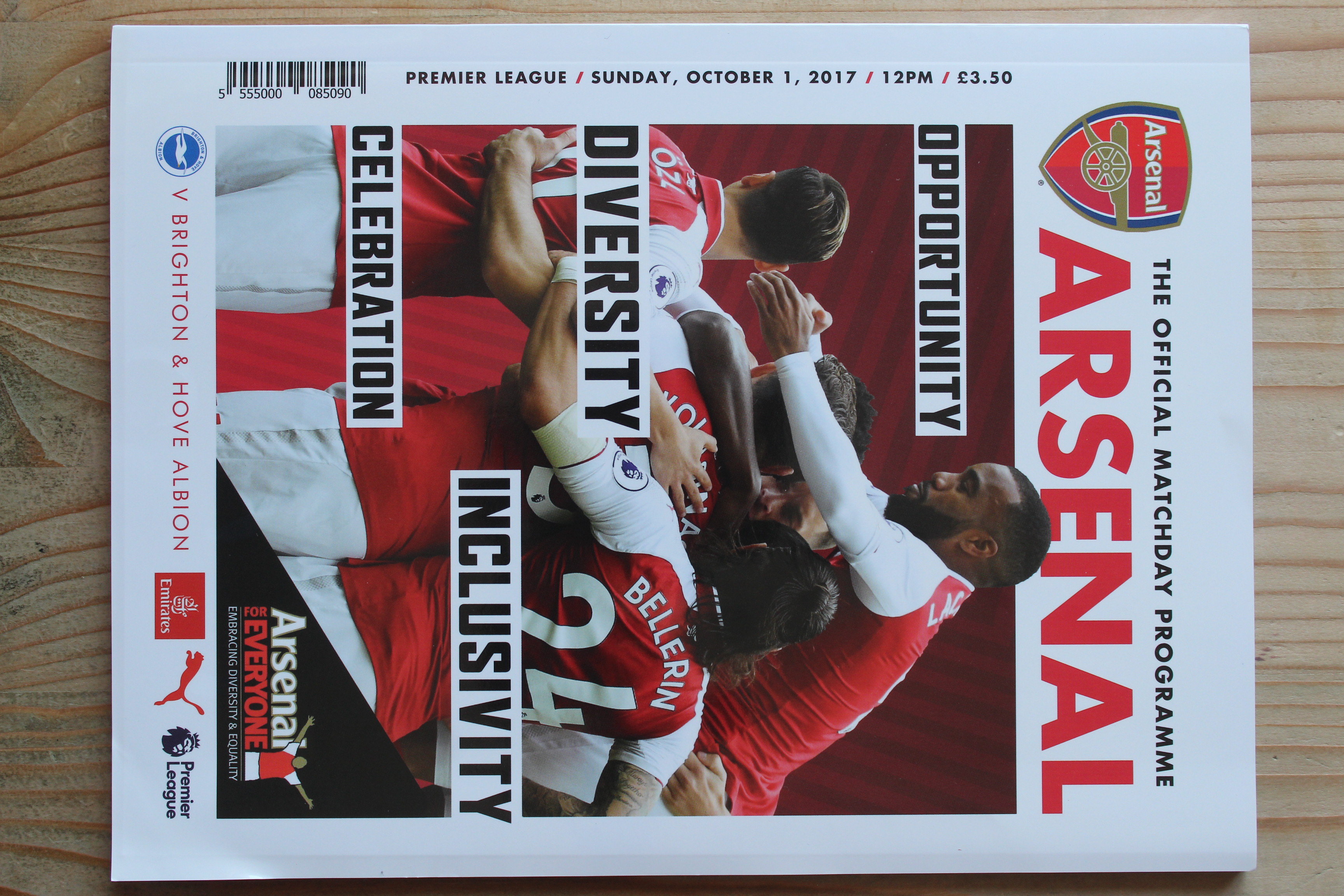 Arsenal FC v Brighton & Hove Albion FC