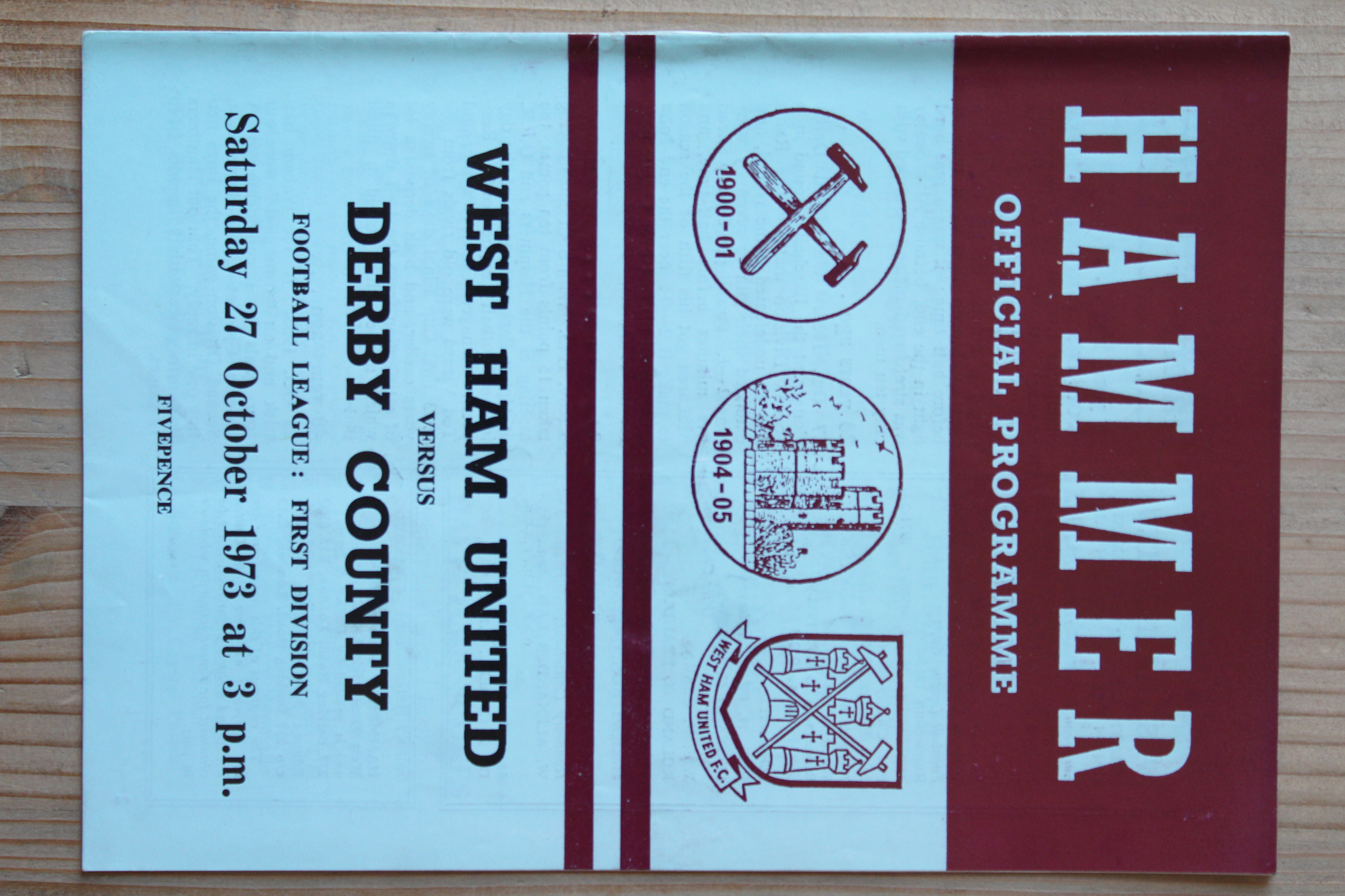 West Ham United FC v Derby County FC