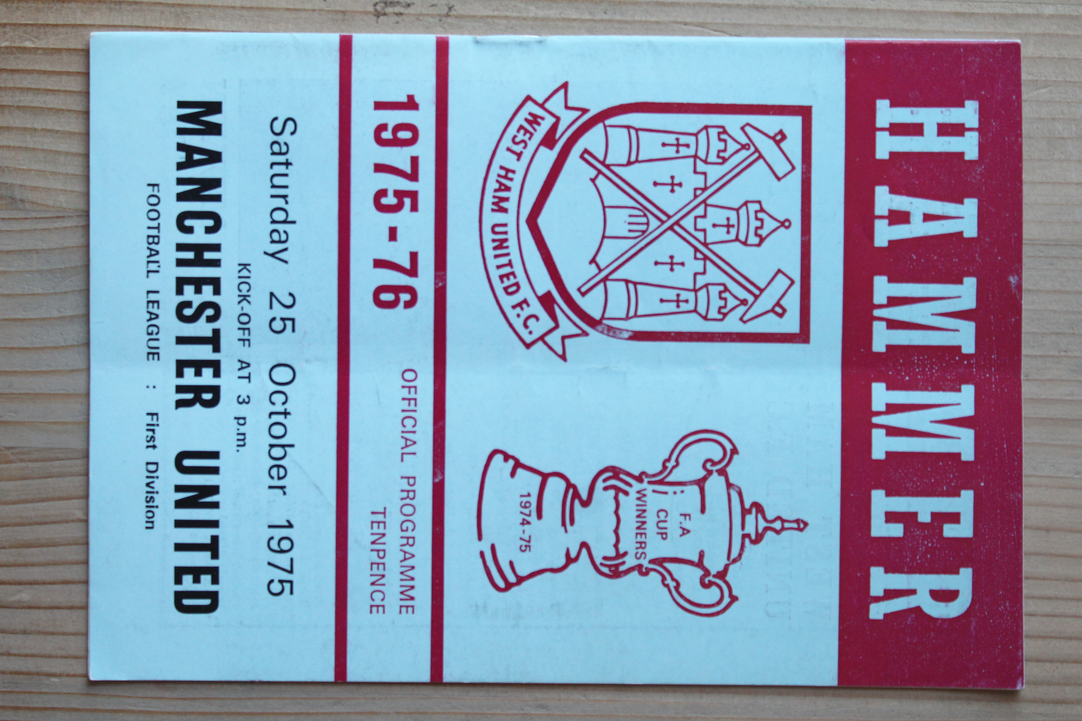 West Ham United FC v Manchester United FC