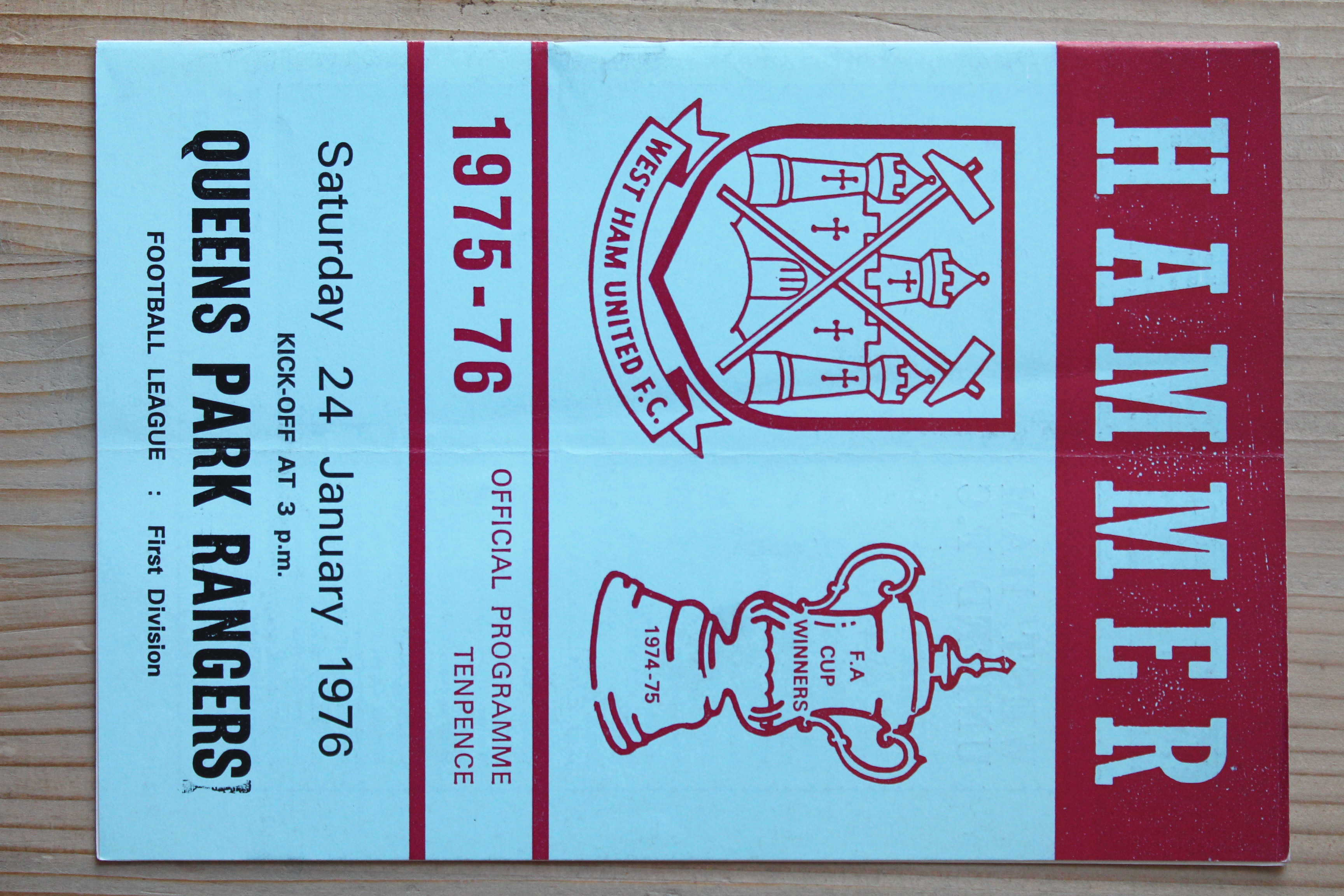 West Ham United FC v Queens Park Rangers FC