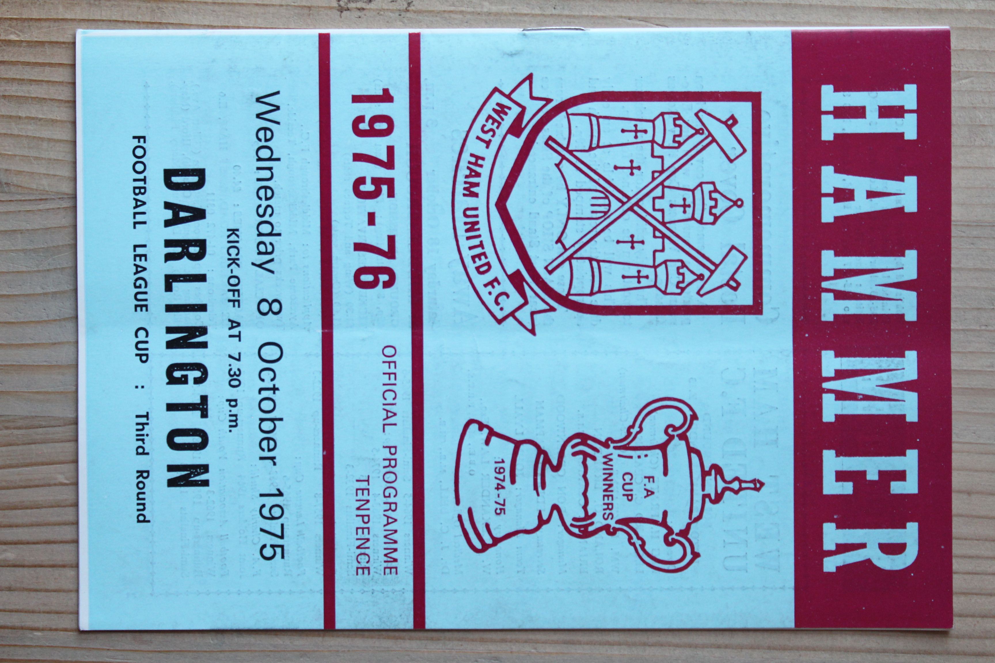 West Ham United FC v Darlington FC