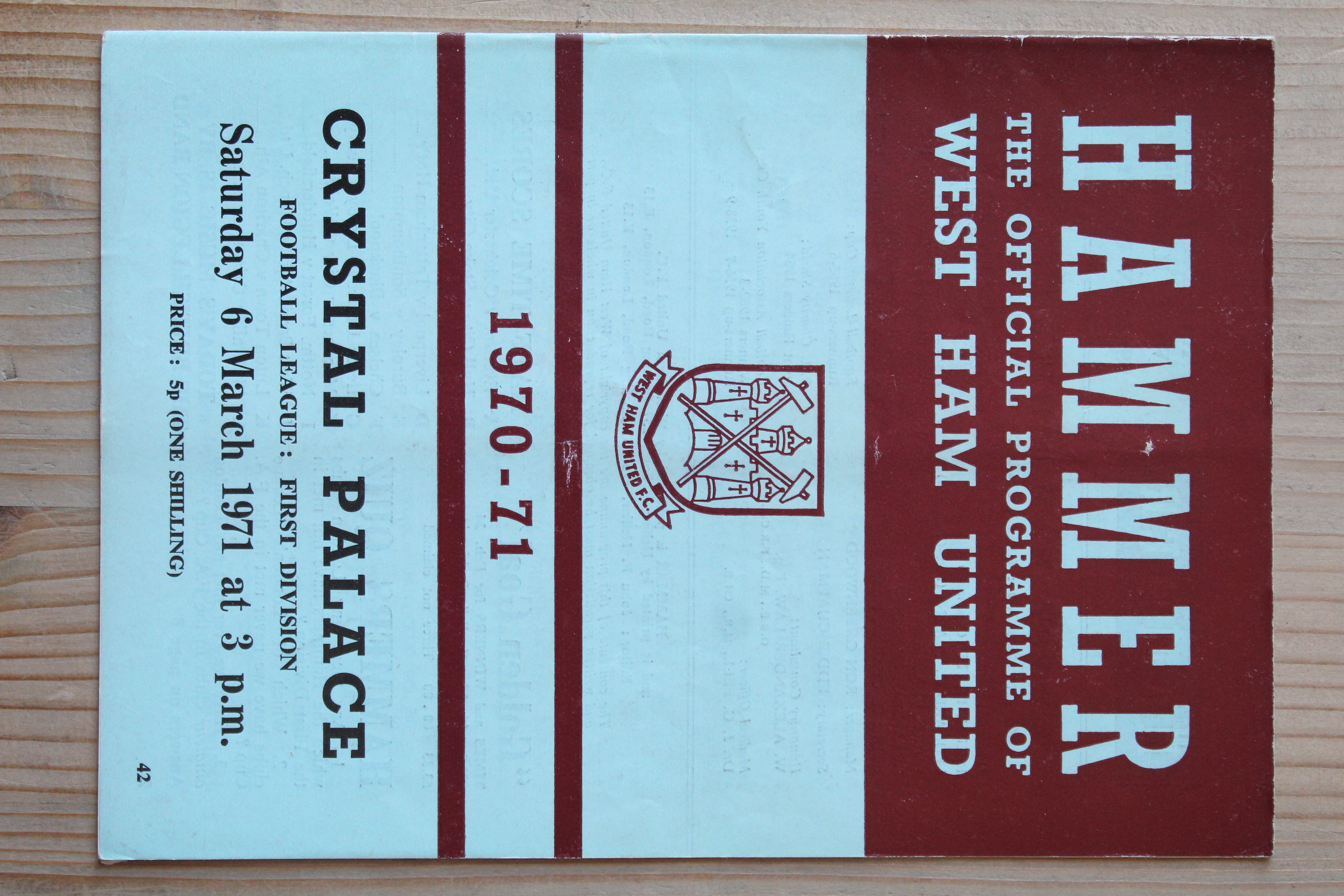 West Ham United FC v Crystal Palace FC